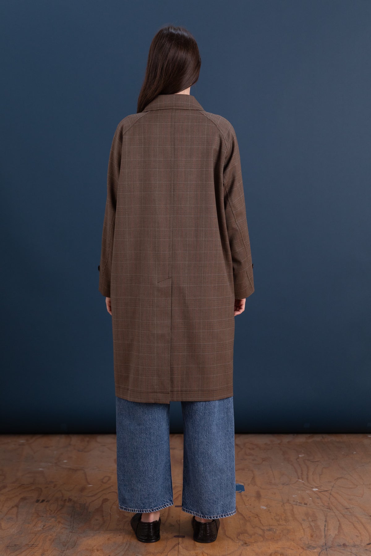 PLAID TRENCH COAT