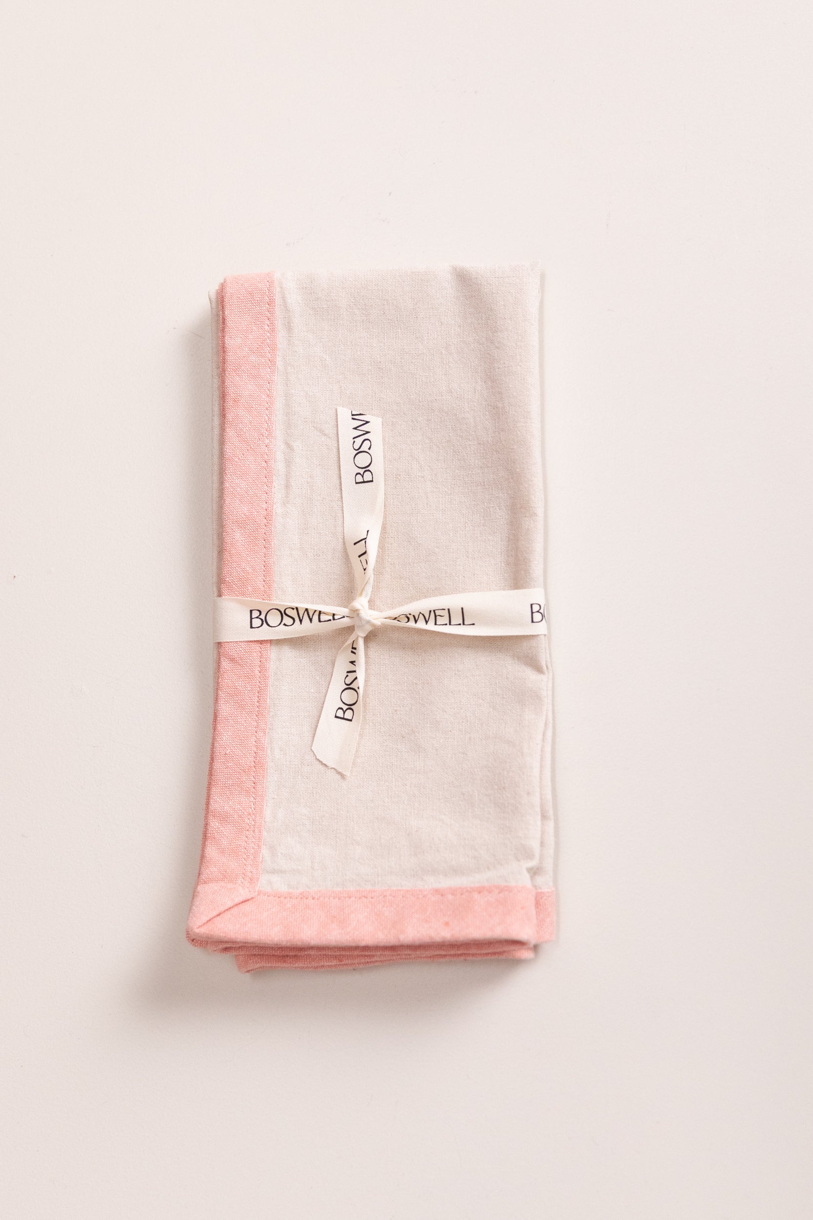 EDGED NAPKINS IN NATURAL LINEN - SET OF TWO