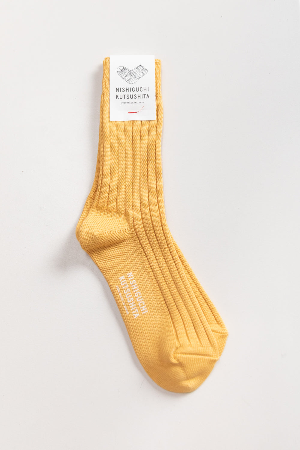 EGYPTIAN COTTON RIBBED SOCKS IN SUSUKI GOLD