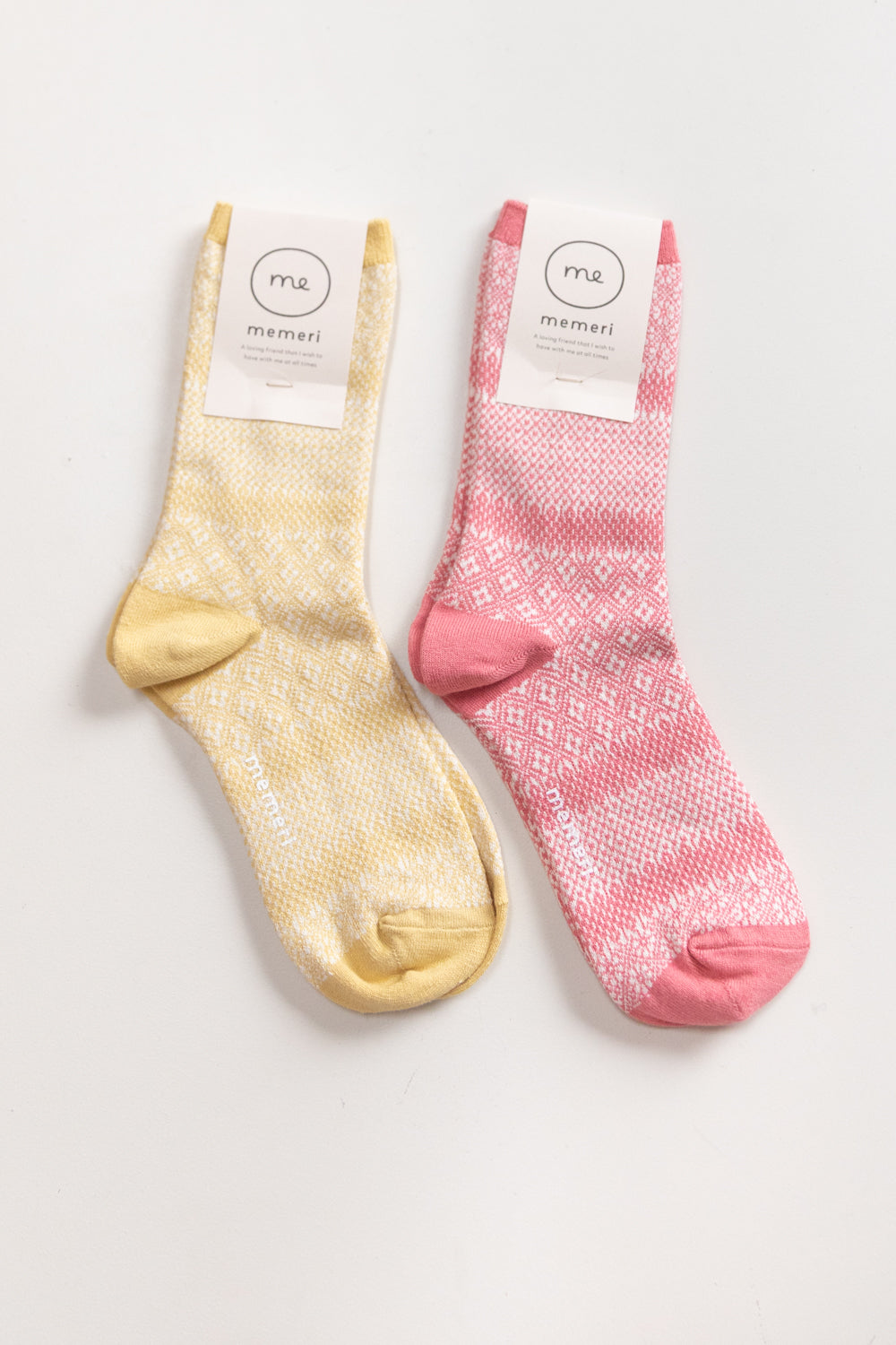 COTTON LINEN JACQUARD SOCKS IN CORAL PINK