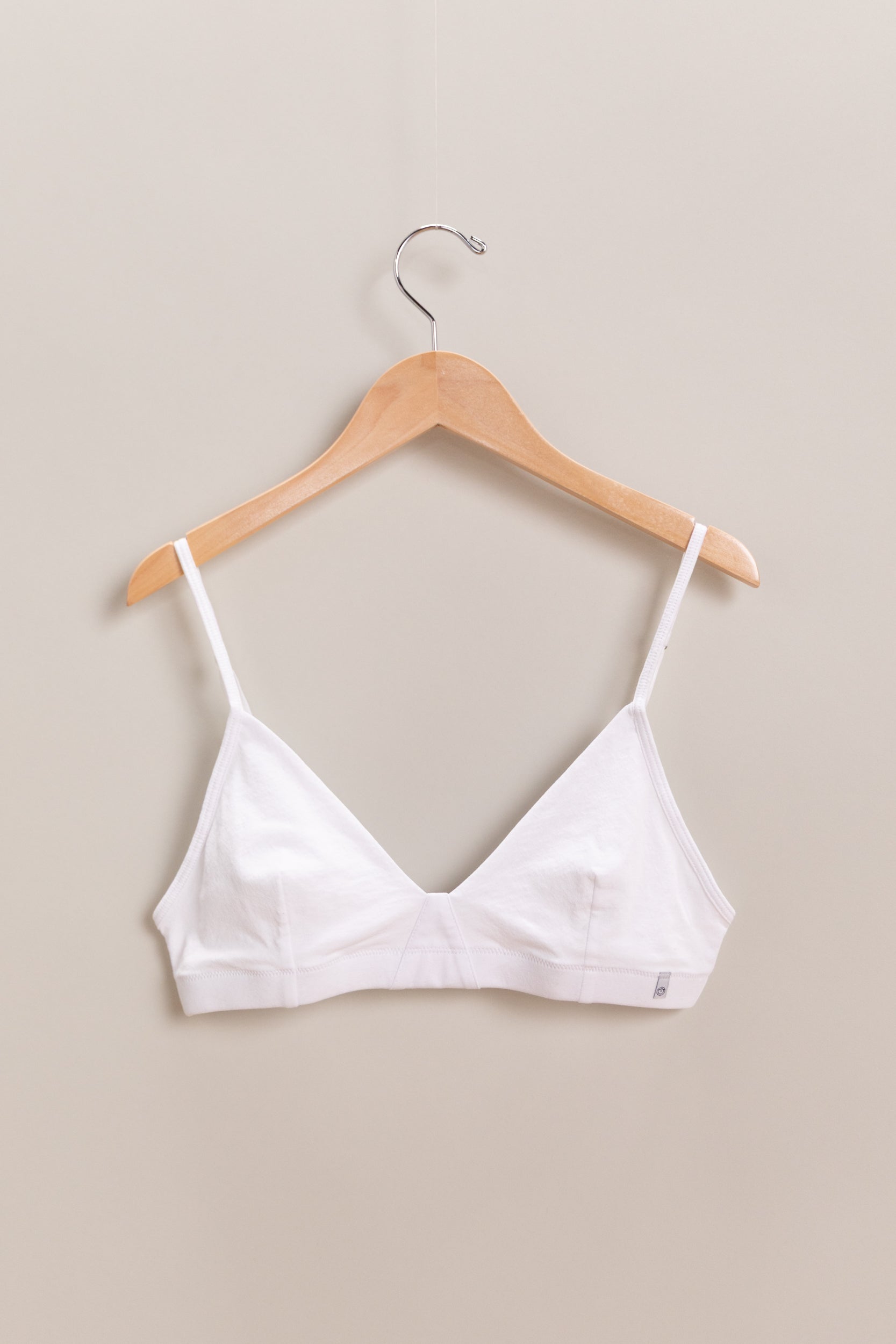 TRIANGLE BRA IN CHALK