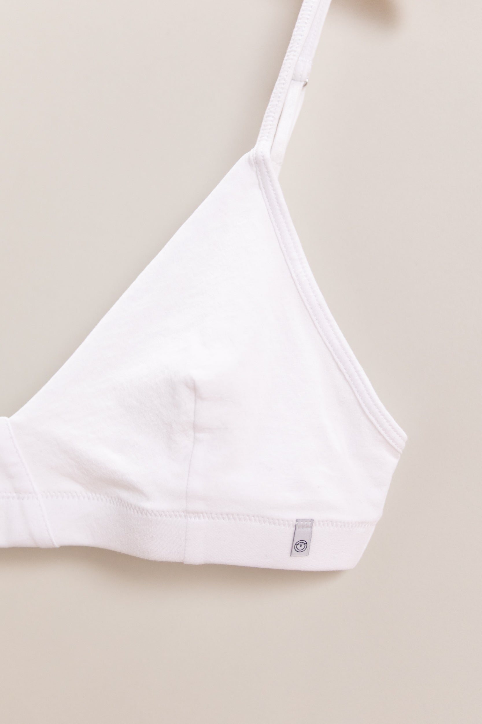 TRIANGLE BRA IN CHALK