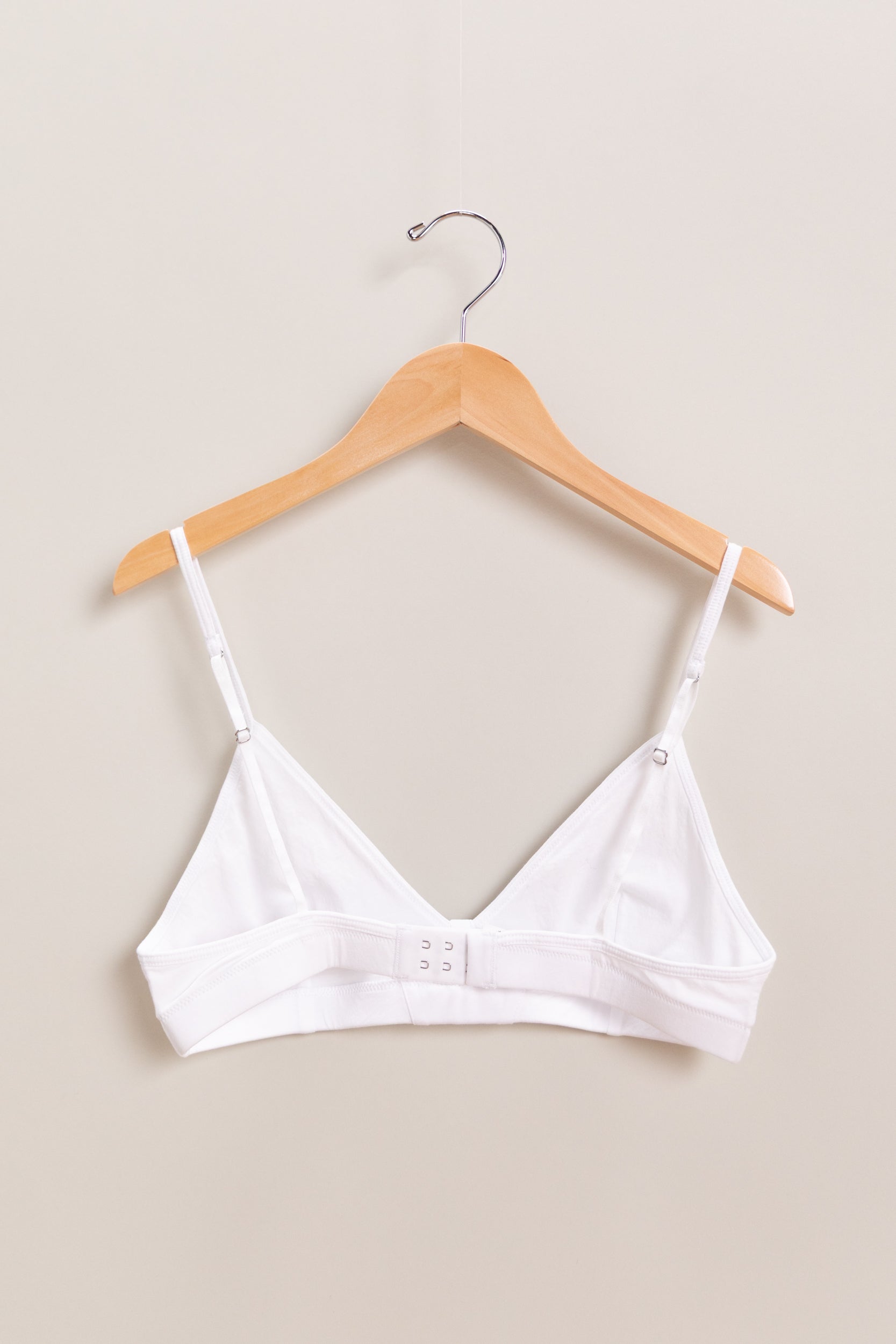 TRIANGLE BRA IN CHALK