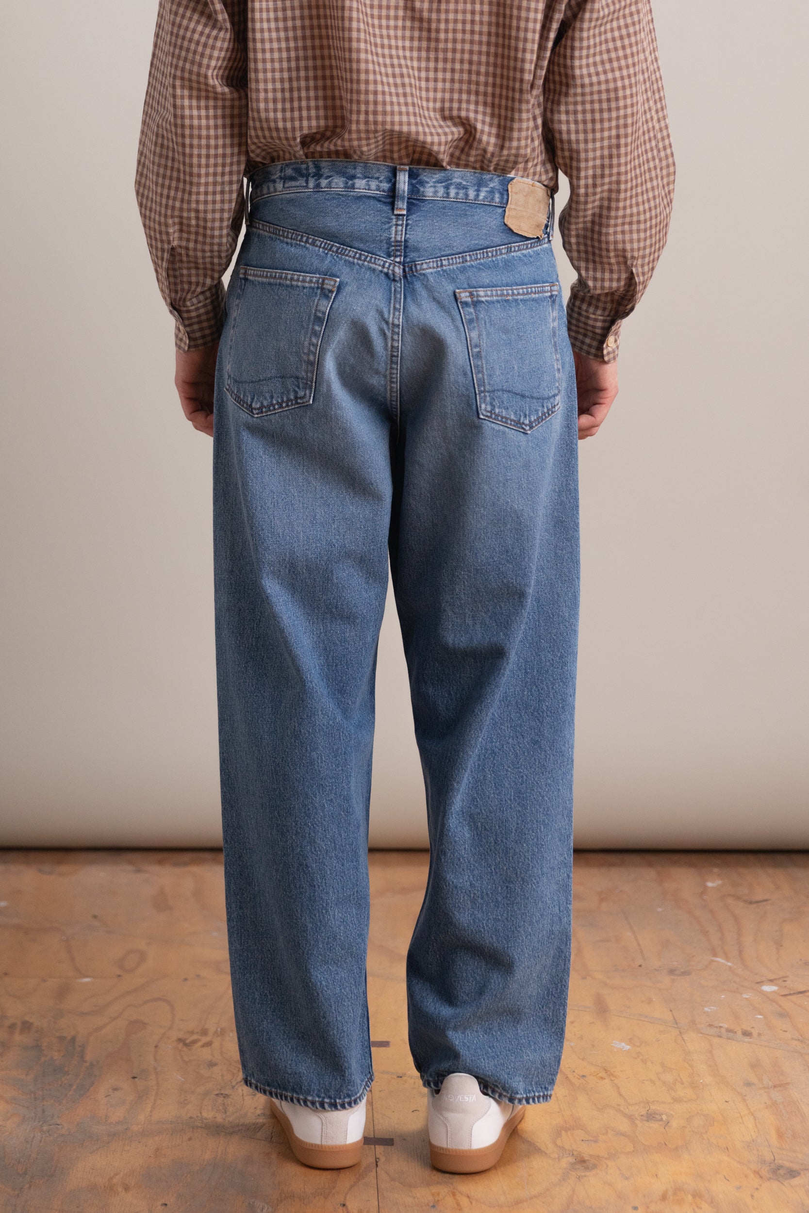 100 SUPER DAD'S DENIM PANTS IN USED WASH