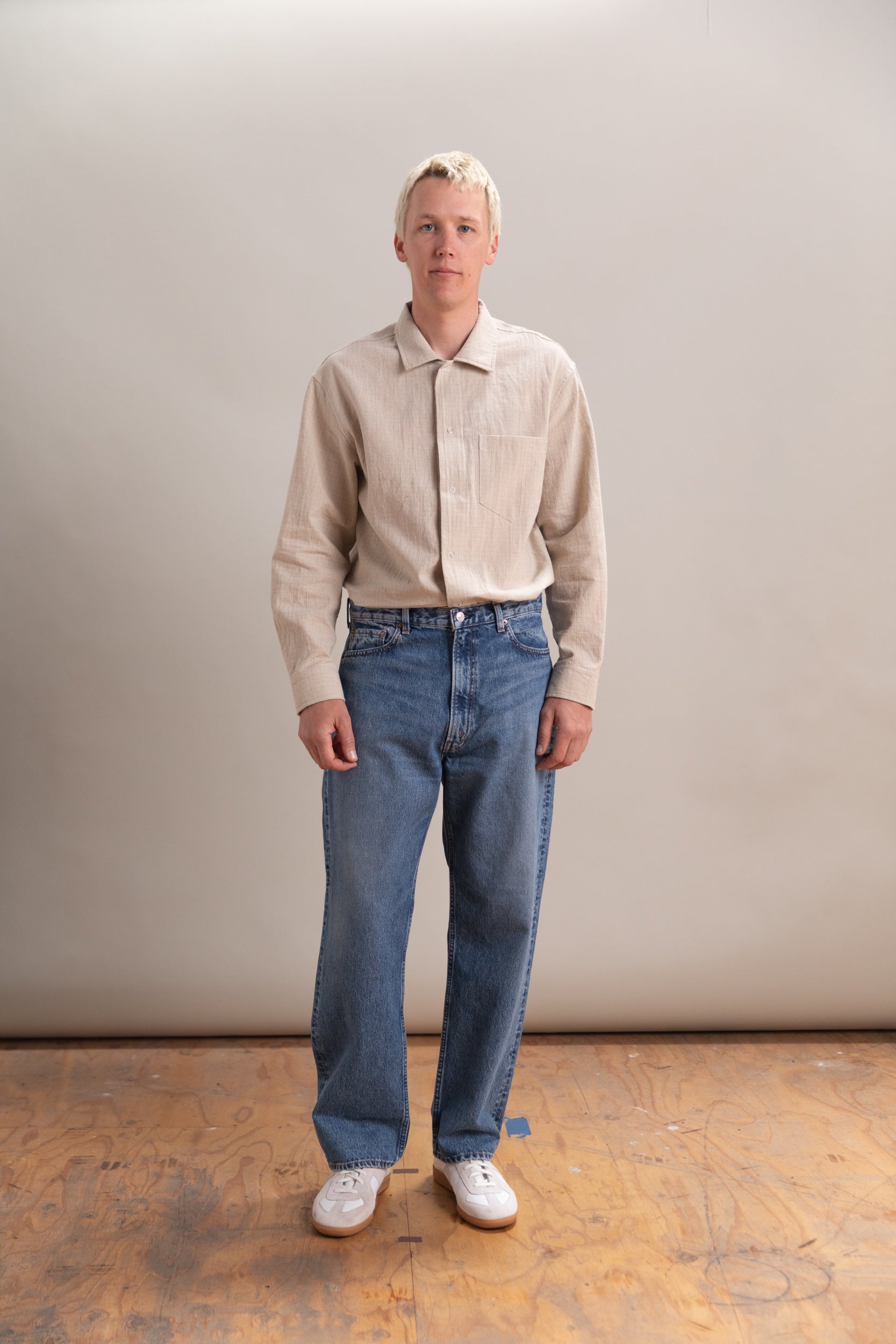 101 DAD'S FIT PANTS IN USED DENIM