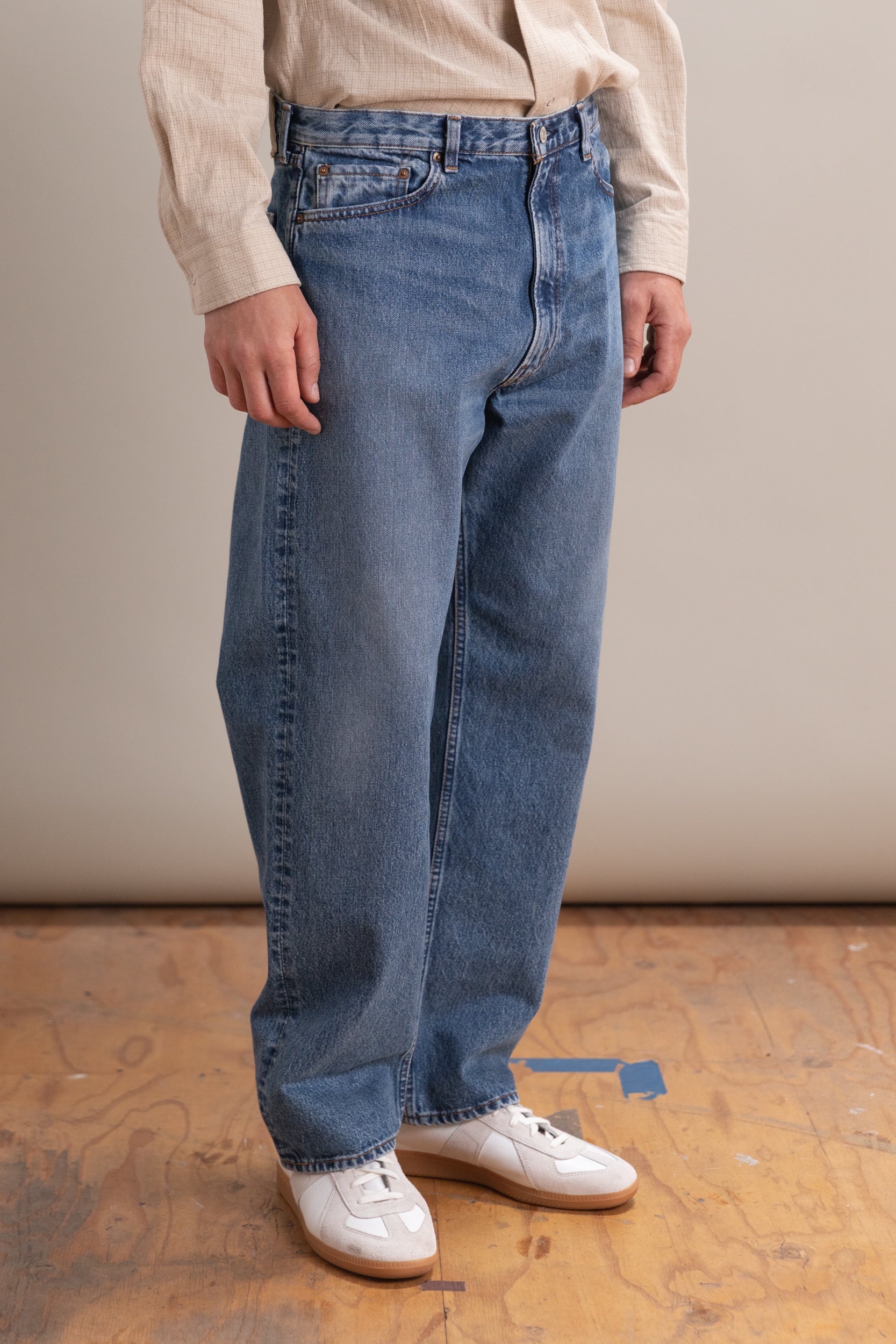 101 DAD'S FIT PANTS IN USED DENIM