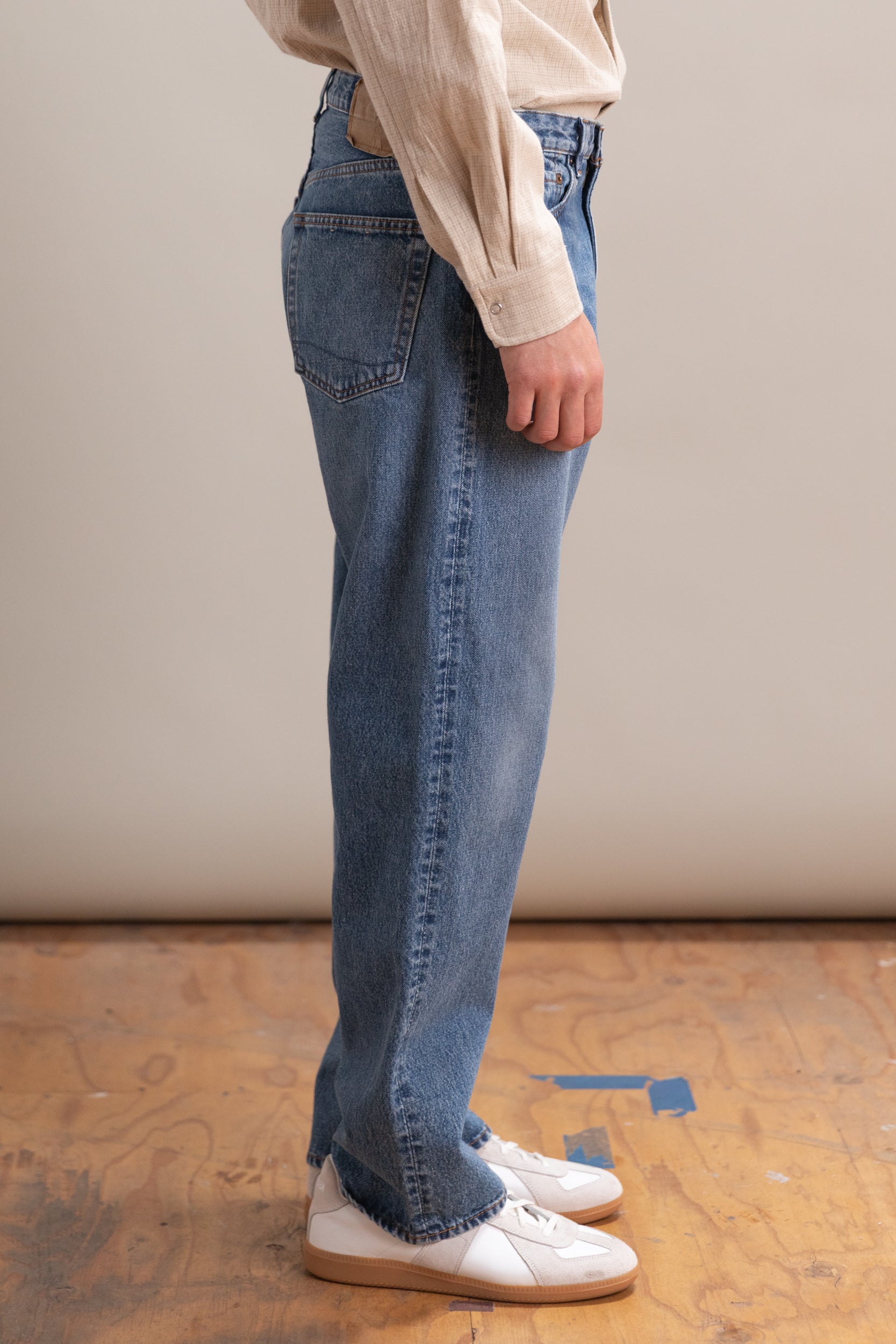 101 DAD'S FIT PANTS IN USED DENIM