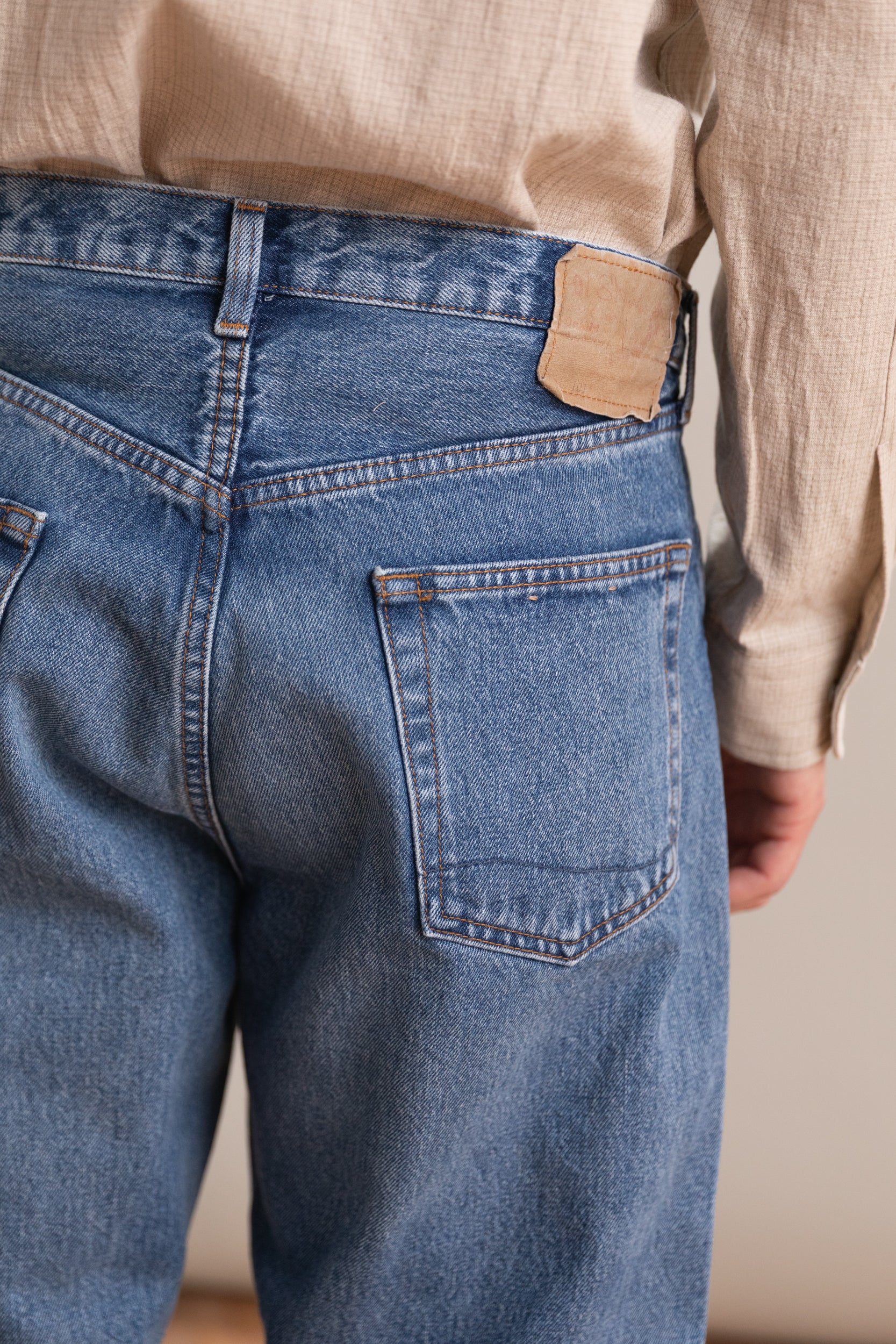 101 DAD'S FIT PANTS IN USED DENIM