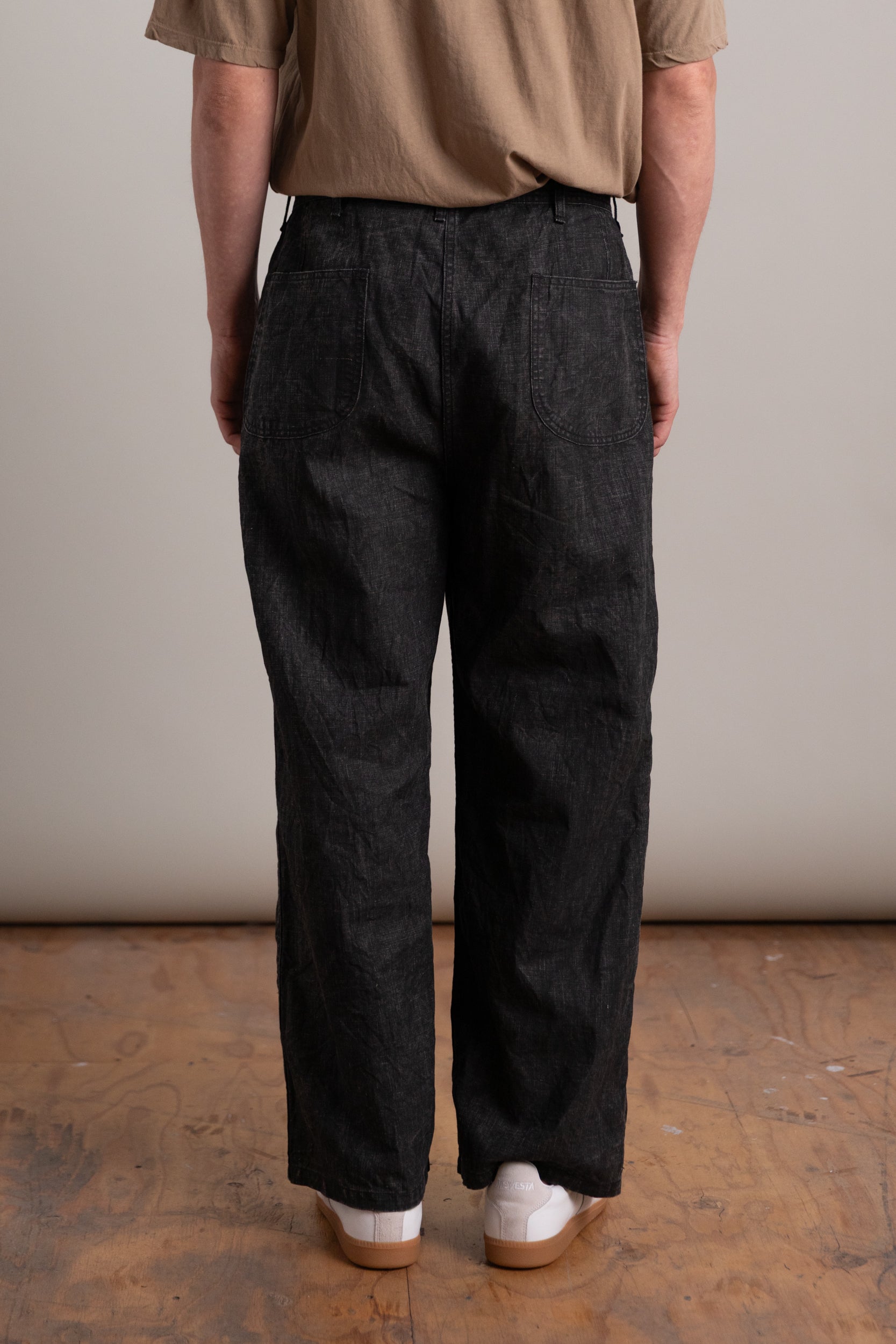 WWⅡ 40'S U.S NAVY SUMI COATED LINEN UTILITY TROUSERS