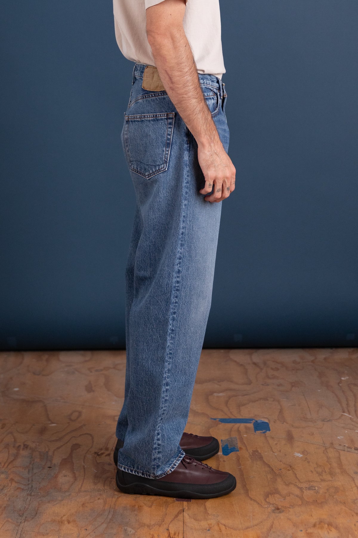 101 DAD'S FIT PANTS IN USED WASH