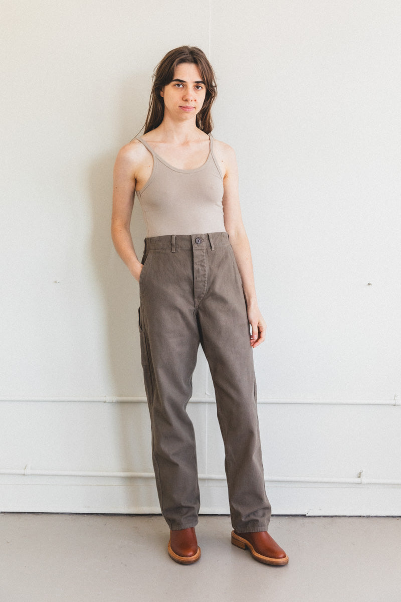 FRENCH WORK PANTS IN ROSE GRAY