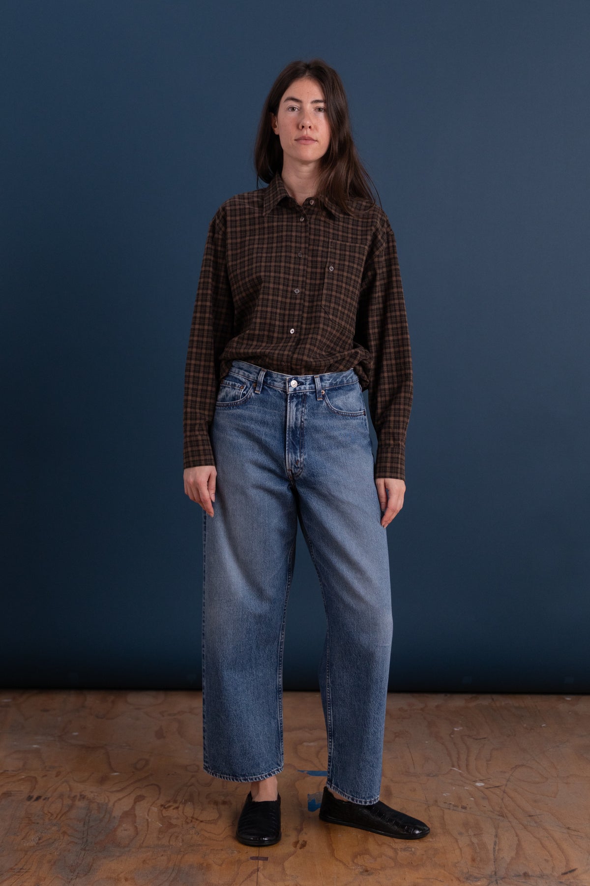100 SUPER DAD'S DENIM PANTS IN USED WASH
