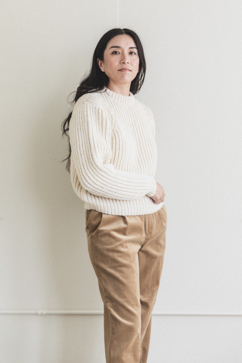 OMBU SWEATER IN IVORY
