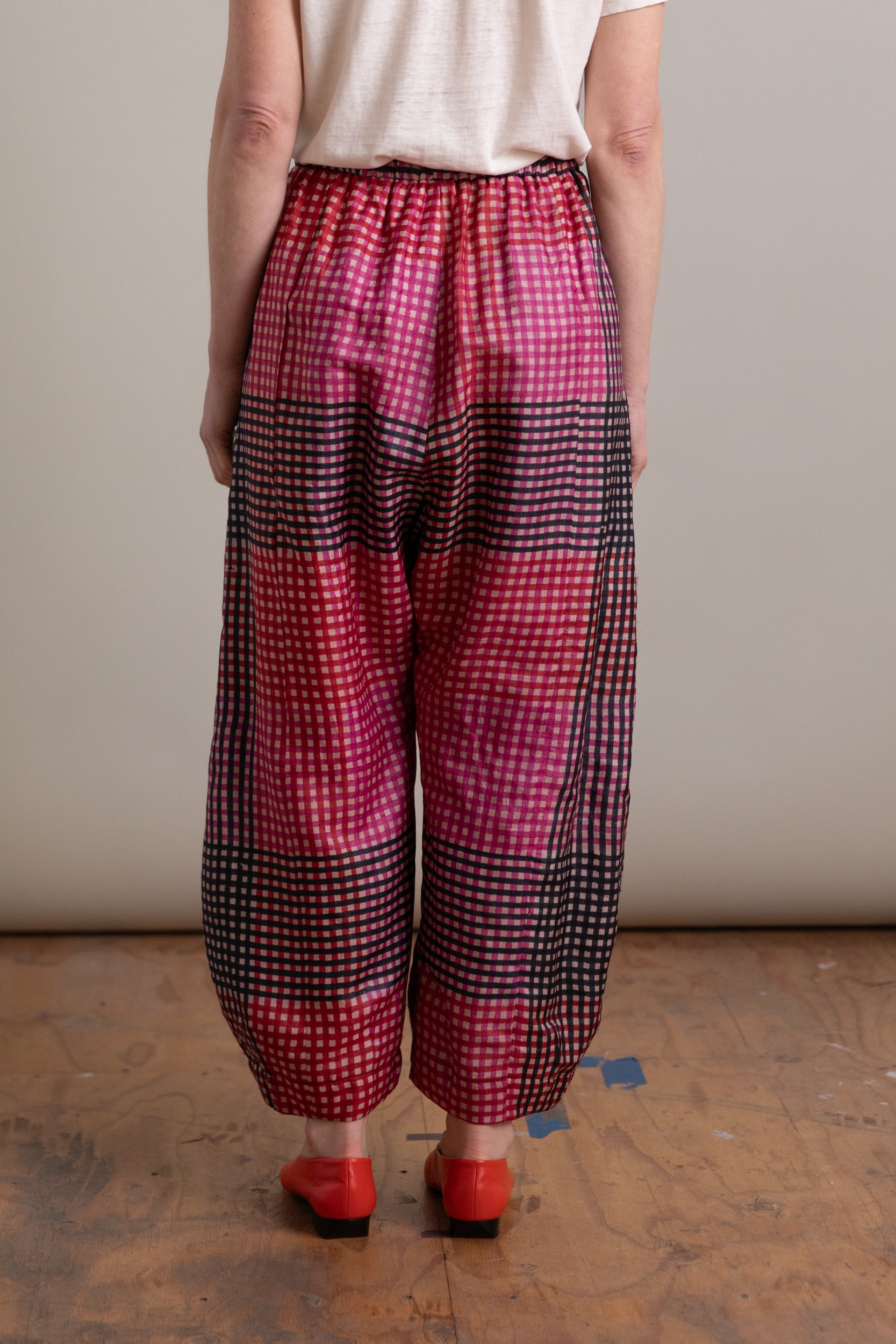 ASHBOLT PANTS IN PINK SILK CHECK