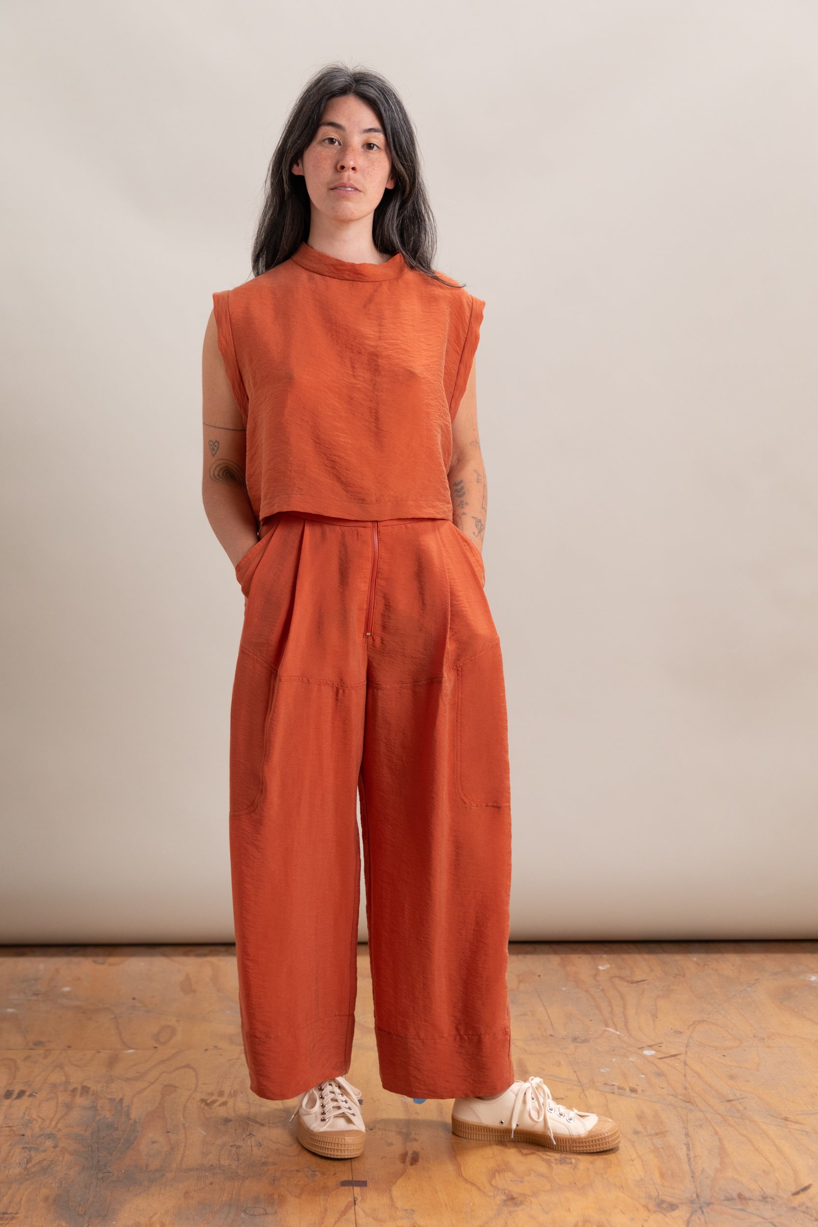 BACCHUS TOP IN TERRACOTTA POPPY