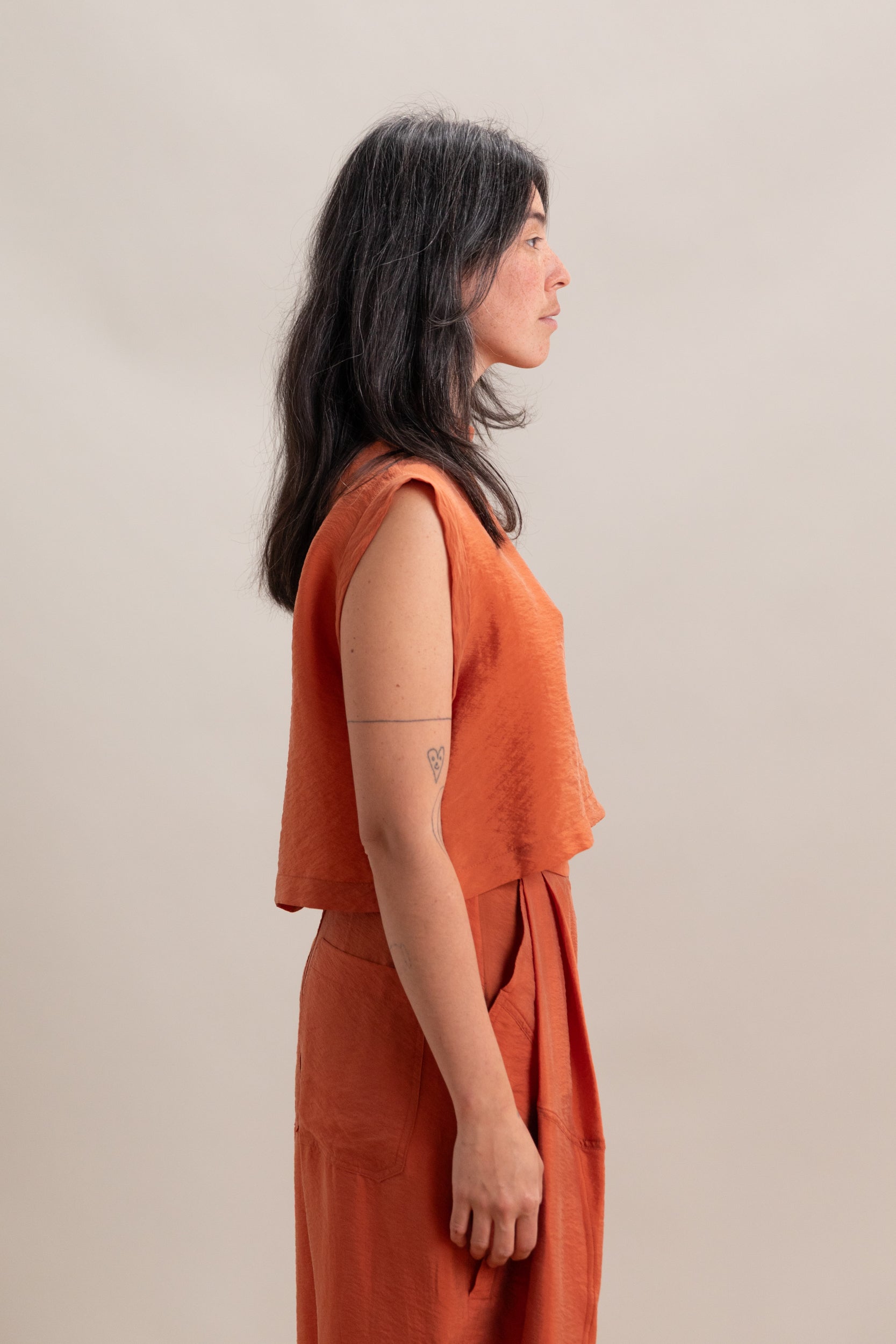 BACCHUS TOP IN TERRACOTTA POPPY