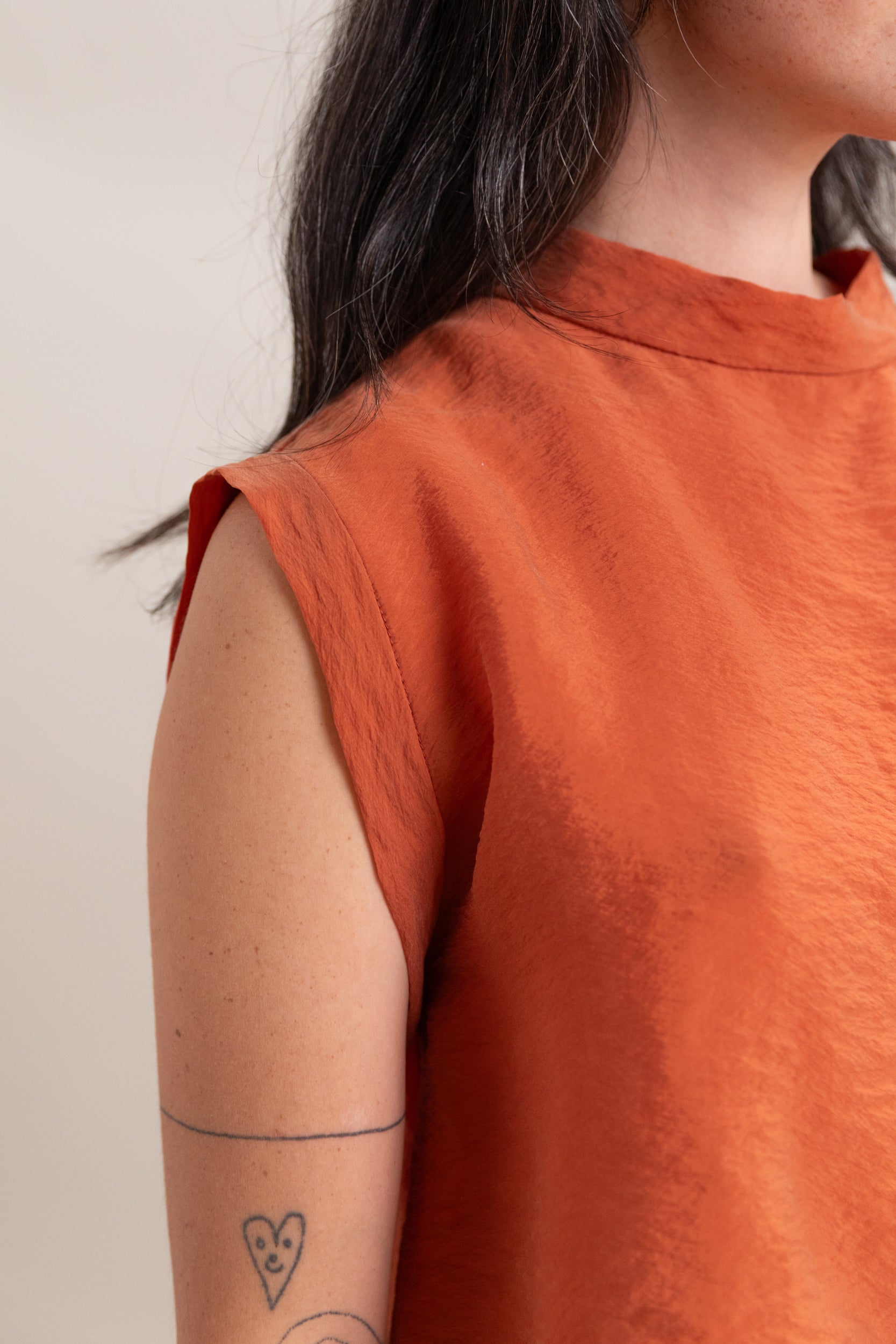 BACCHUS TOP IN TERRACOTTA POPPY