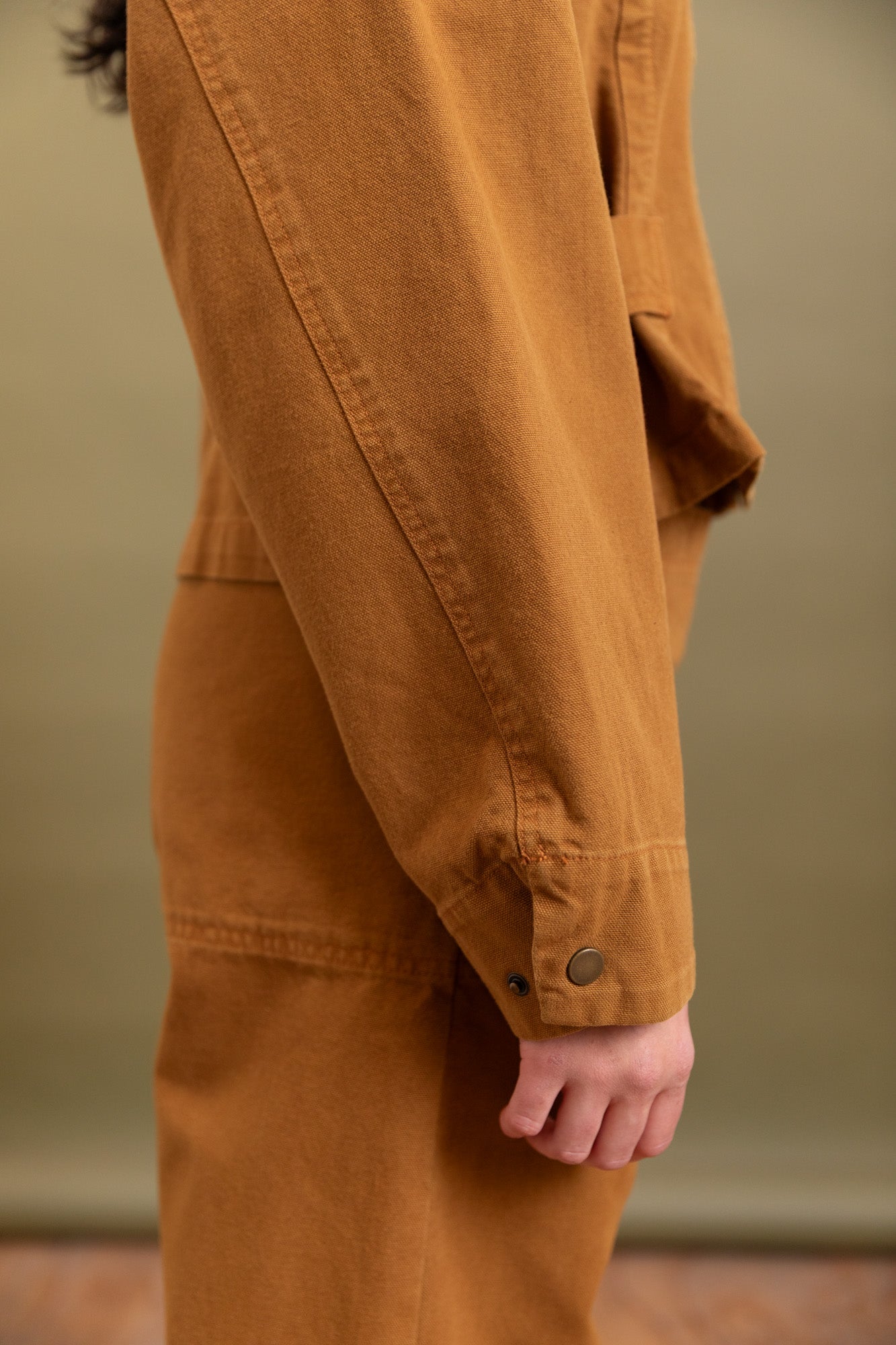 BRITELL JACKET IN GOLD COTTON CANVAS