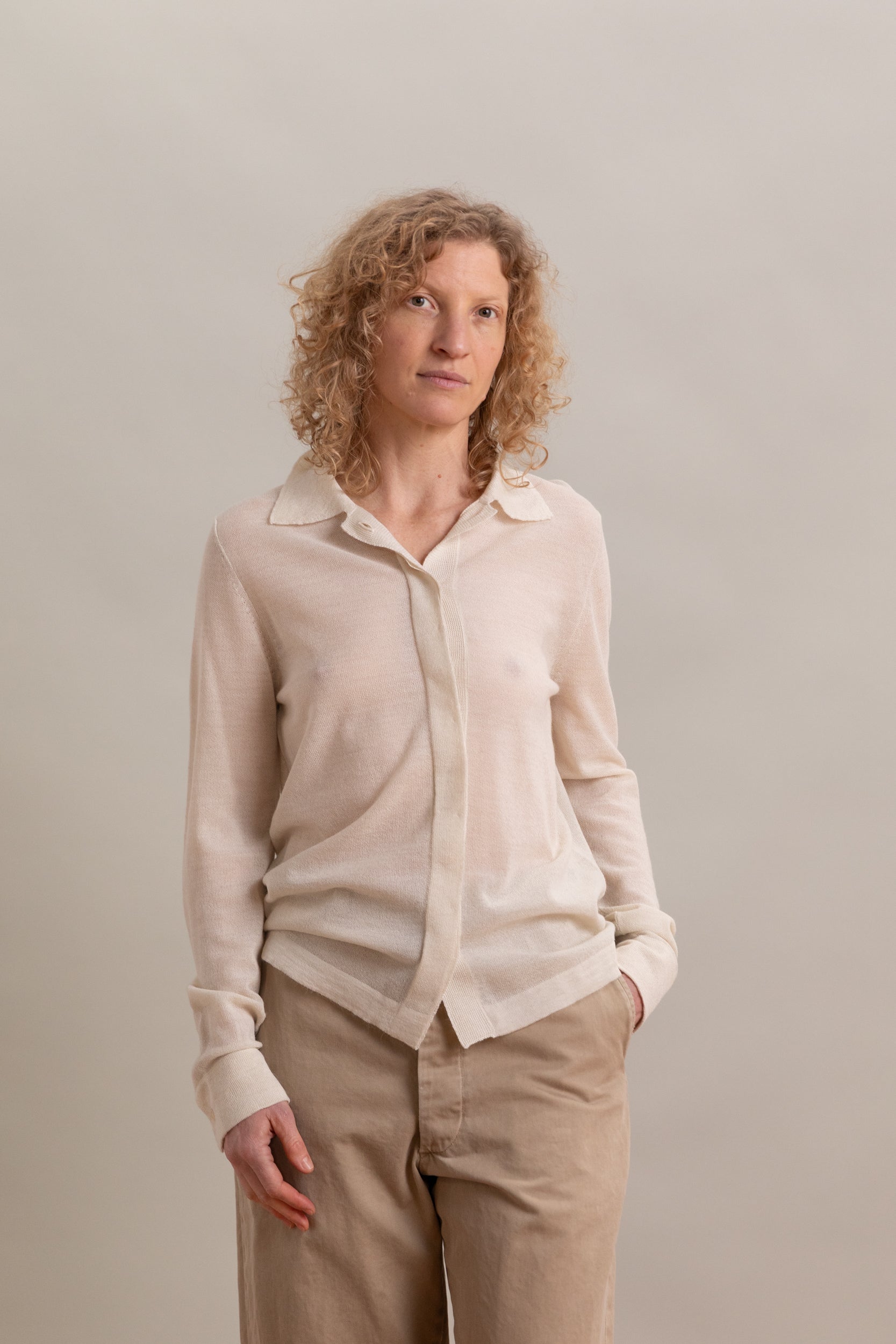 CALMA SHIRT IN CREAM ALPASILK