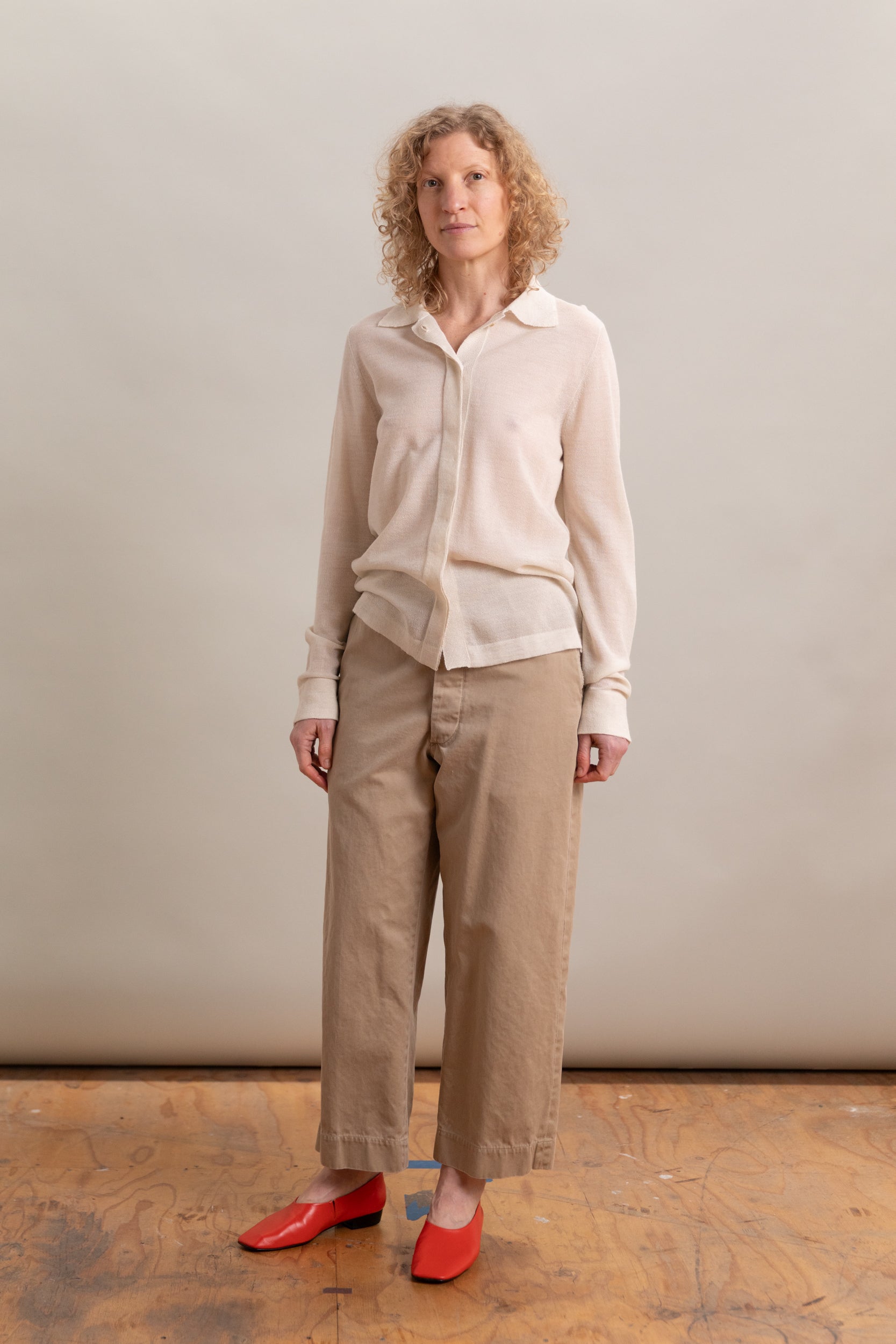 CALMA SHIRT IN CREAM ALPASILK