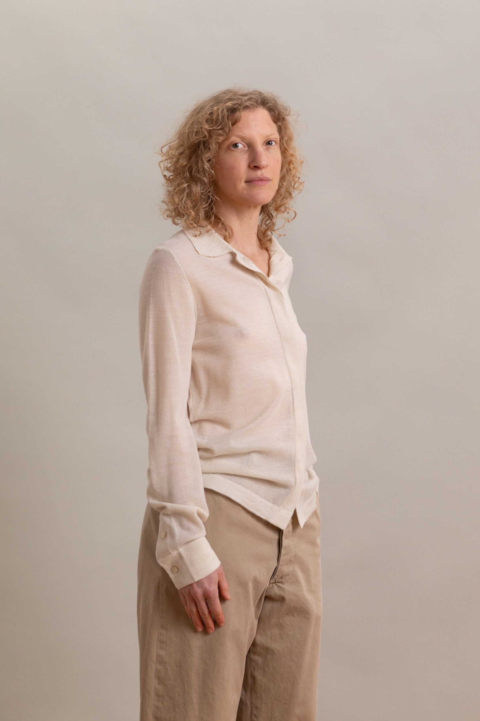 CALMA SHIRT IN CREAM ALPASILK