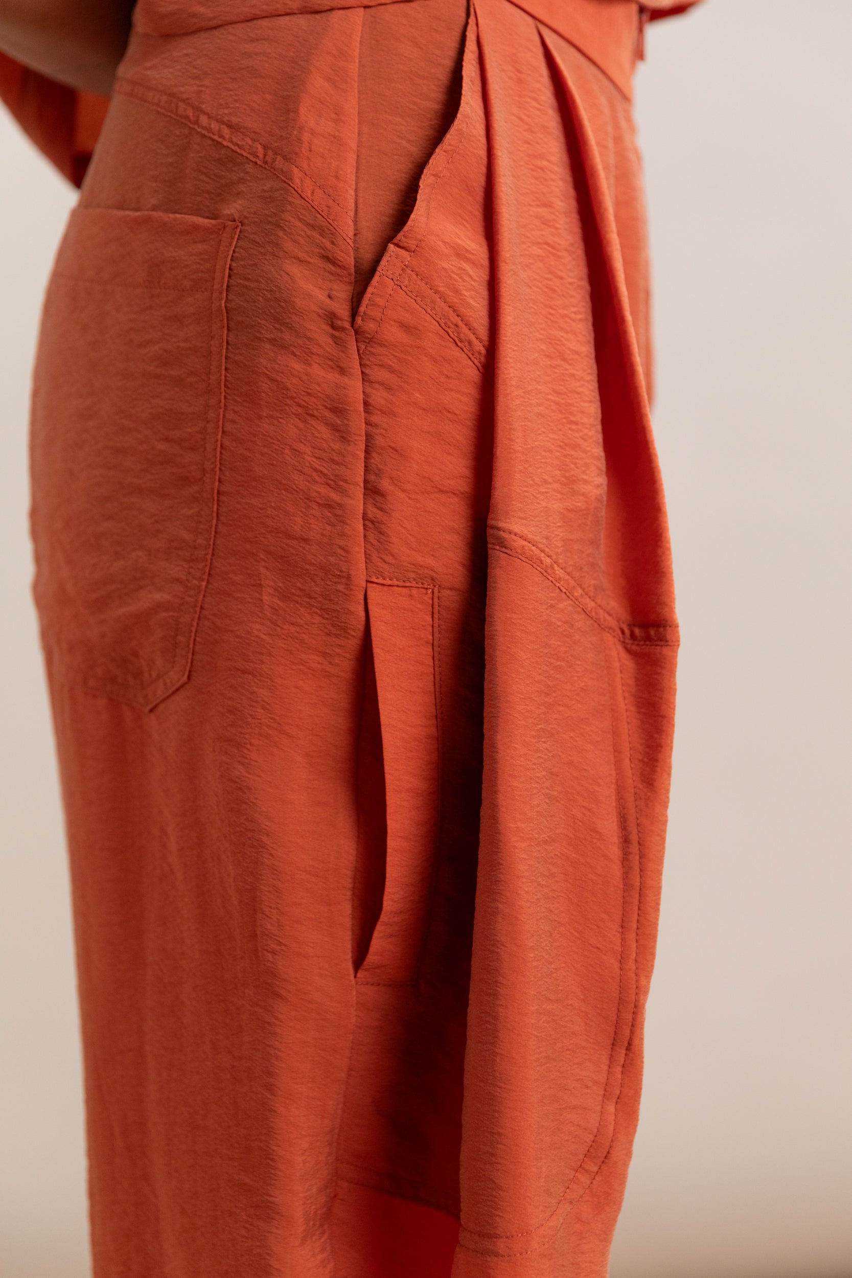 DINI PANT IN TERRACOTTA POPPY