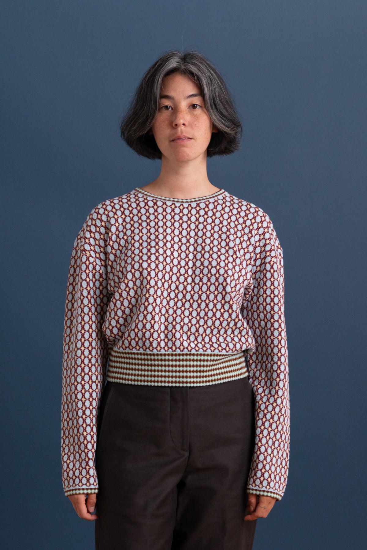 HATTIE PULLOVER IN CHENILLE JACQUARD