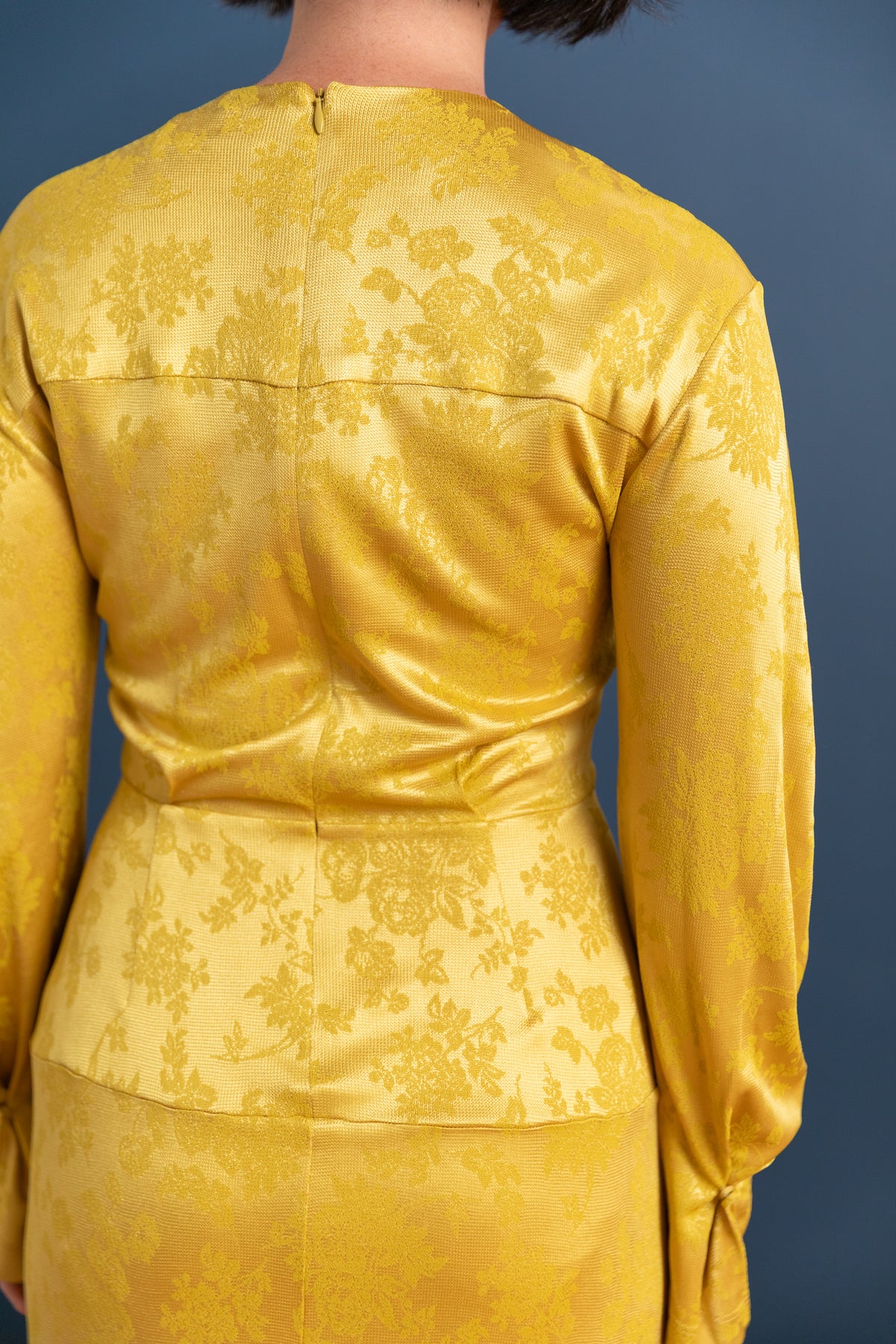 IRVING DRESS IN MUSTARD PRIMULA PIQUE KNIT
