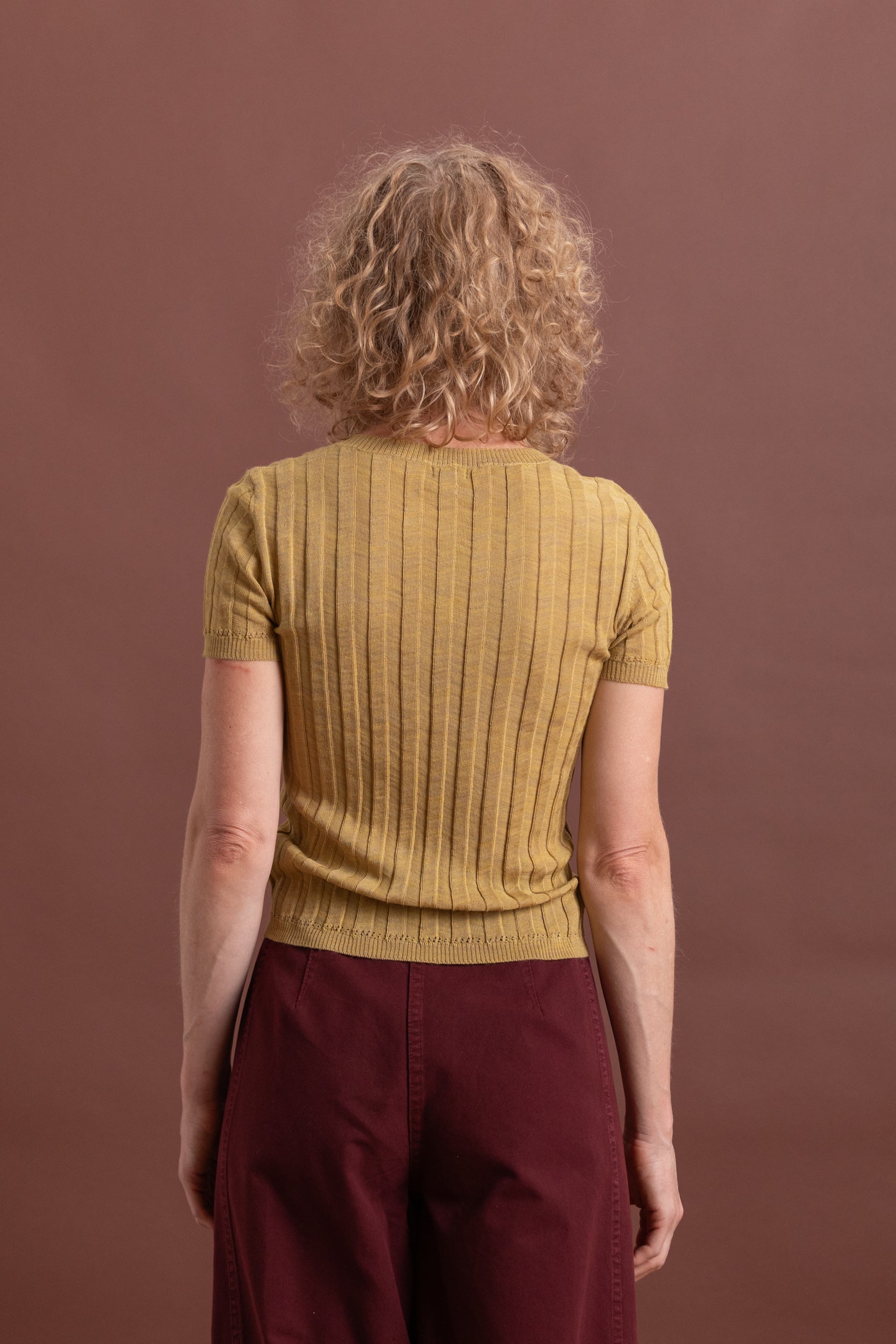 KEERE TOP IN MUSTARD FINE BAMBOO