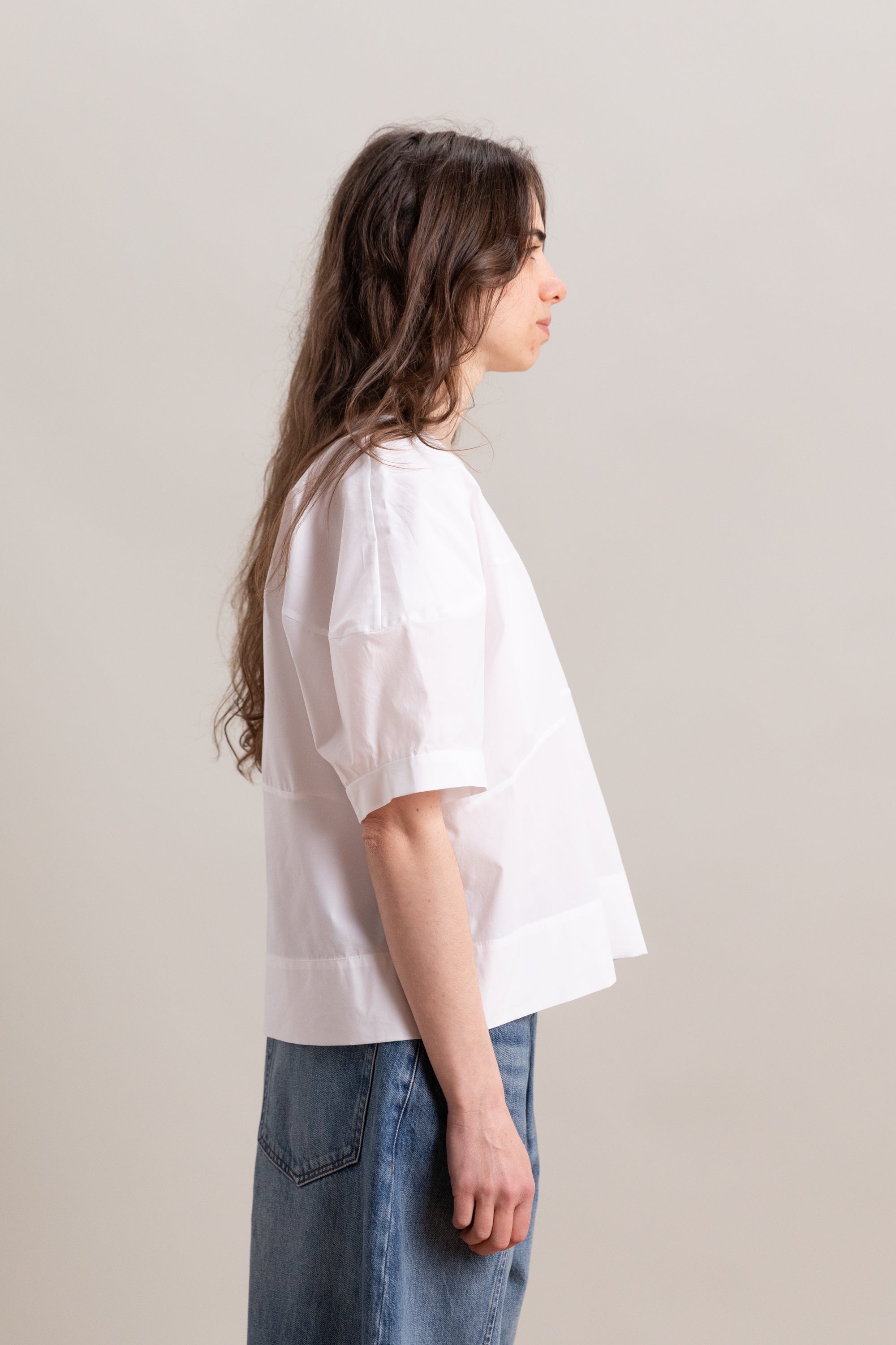 RUGBY TOP IN WHITE CRISP COTTON