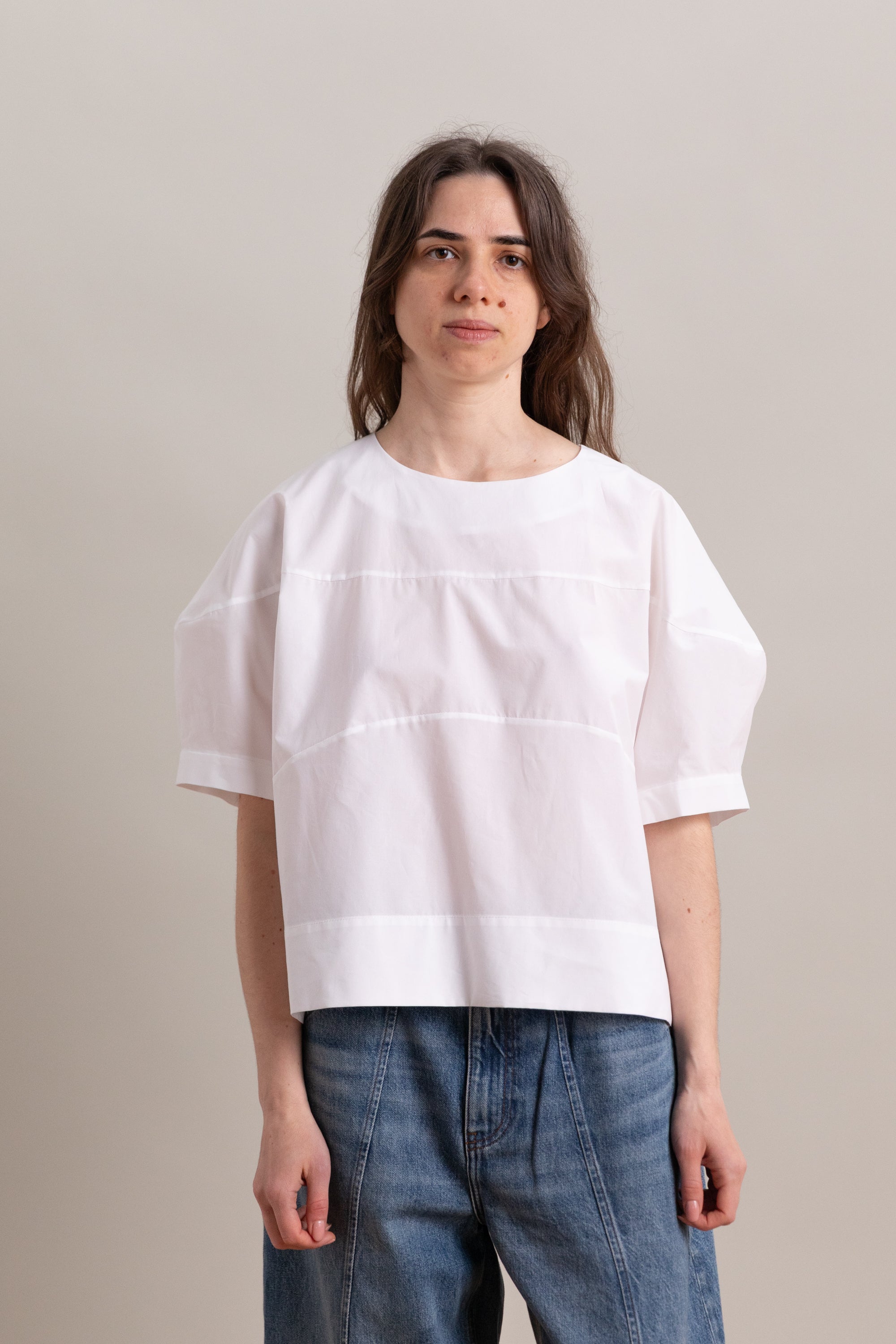 RUGBY TOP IN WHITE CRISP COTTON