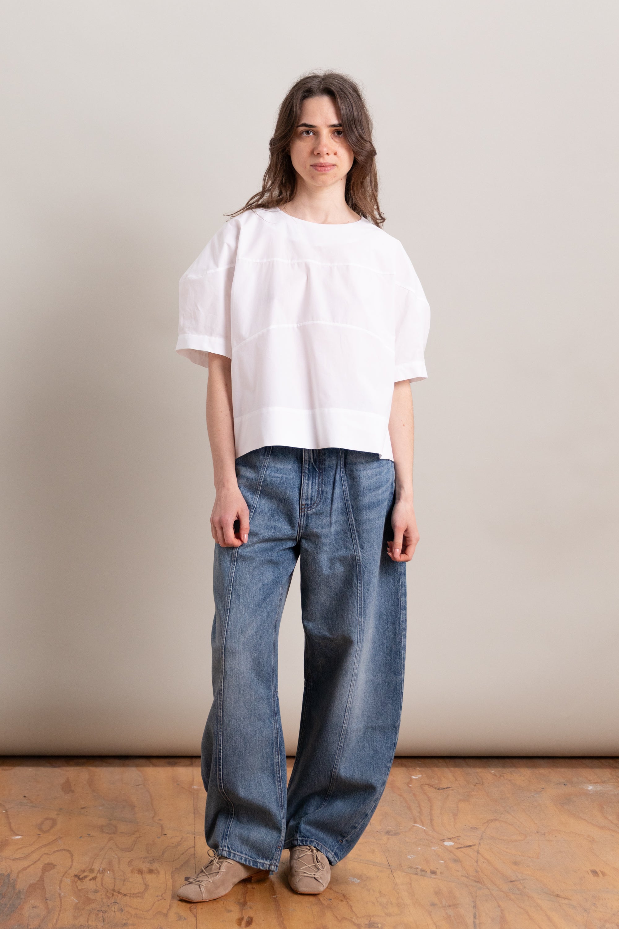 RUGBY TOP IN WHITE CRISP COTTON