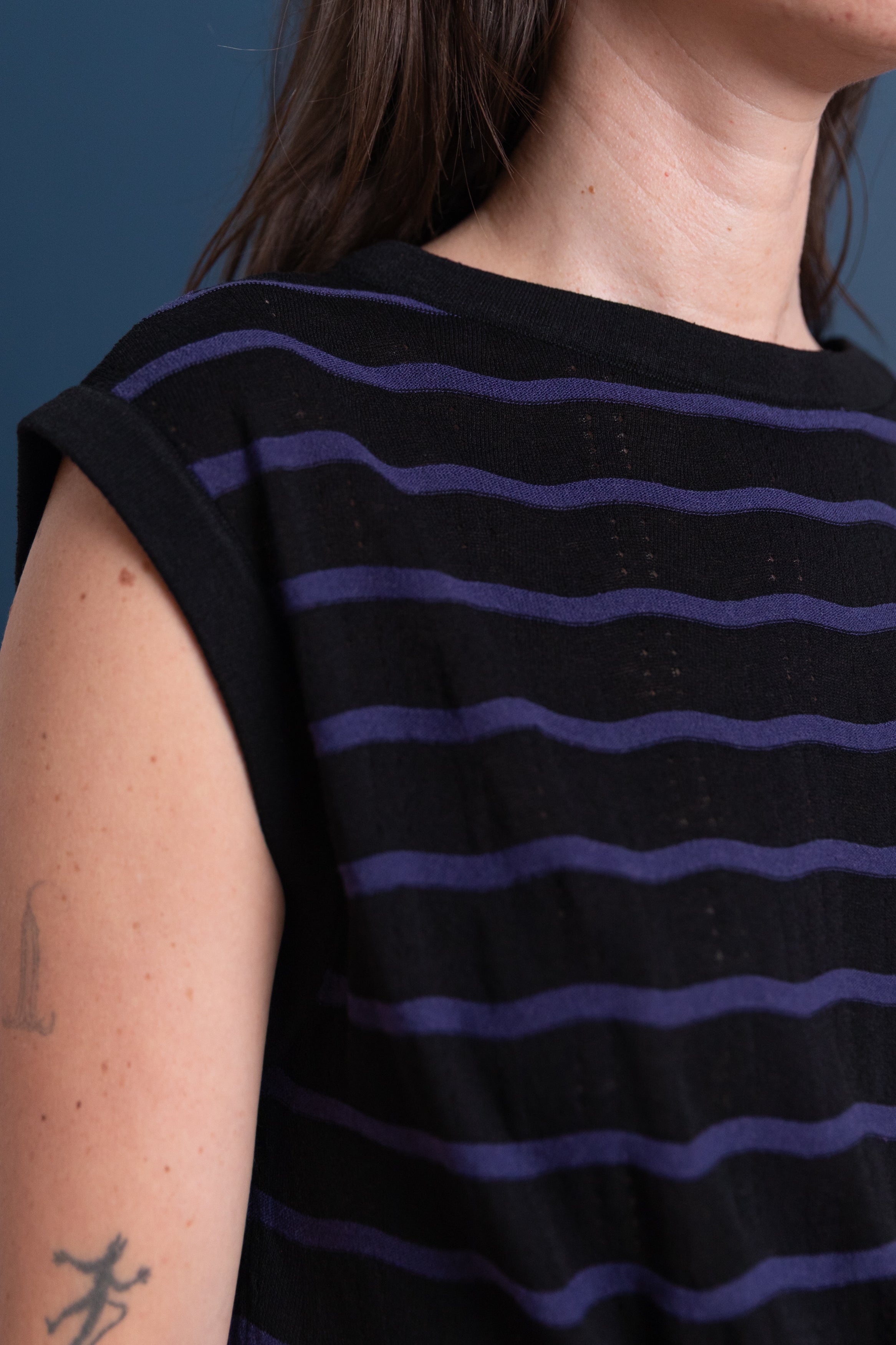 SORA TOP IN BLACK-MIDNIGHT LINEN VISCOSE