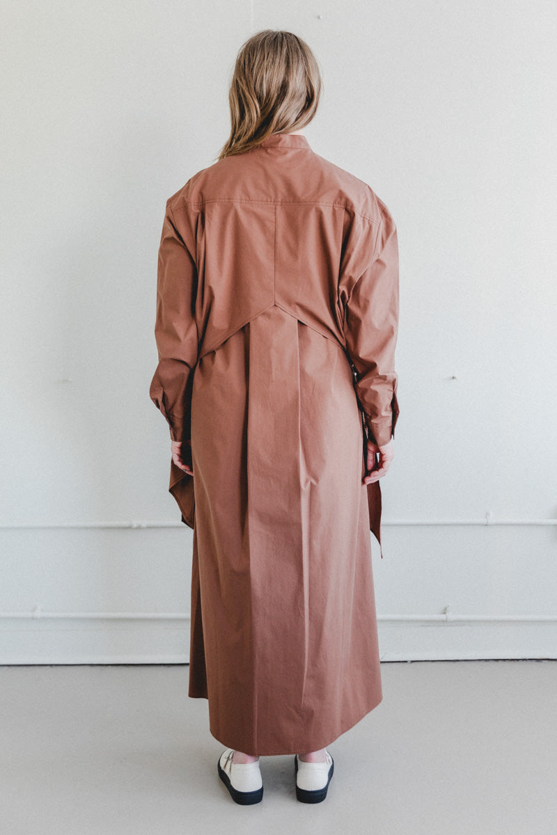 ELAN SHIRT DRESS IN SIENNA COTTON