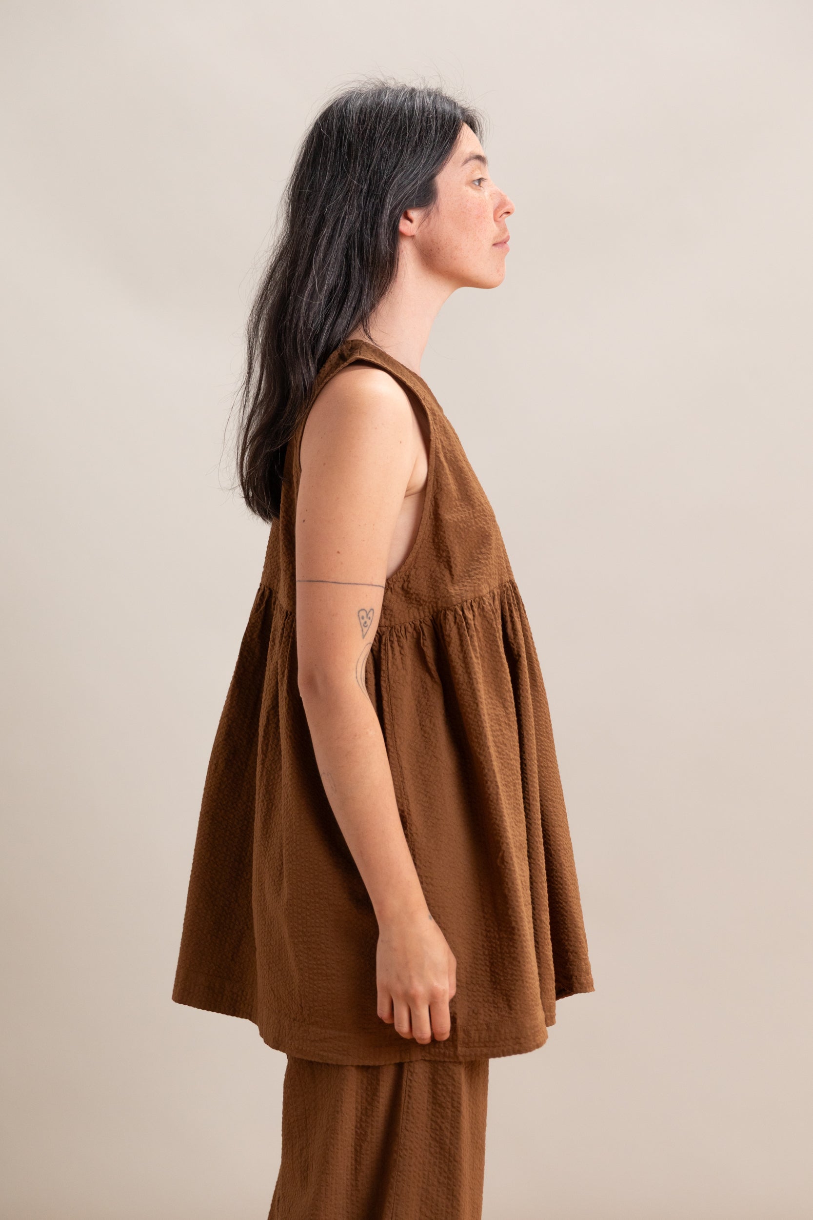 ANDRE DRESS IN DACHSHUND SEERSUCKER