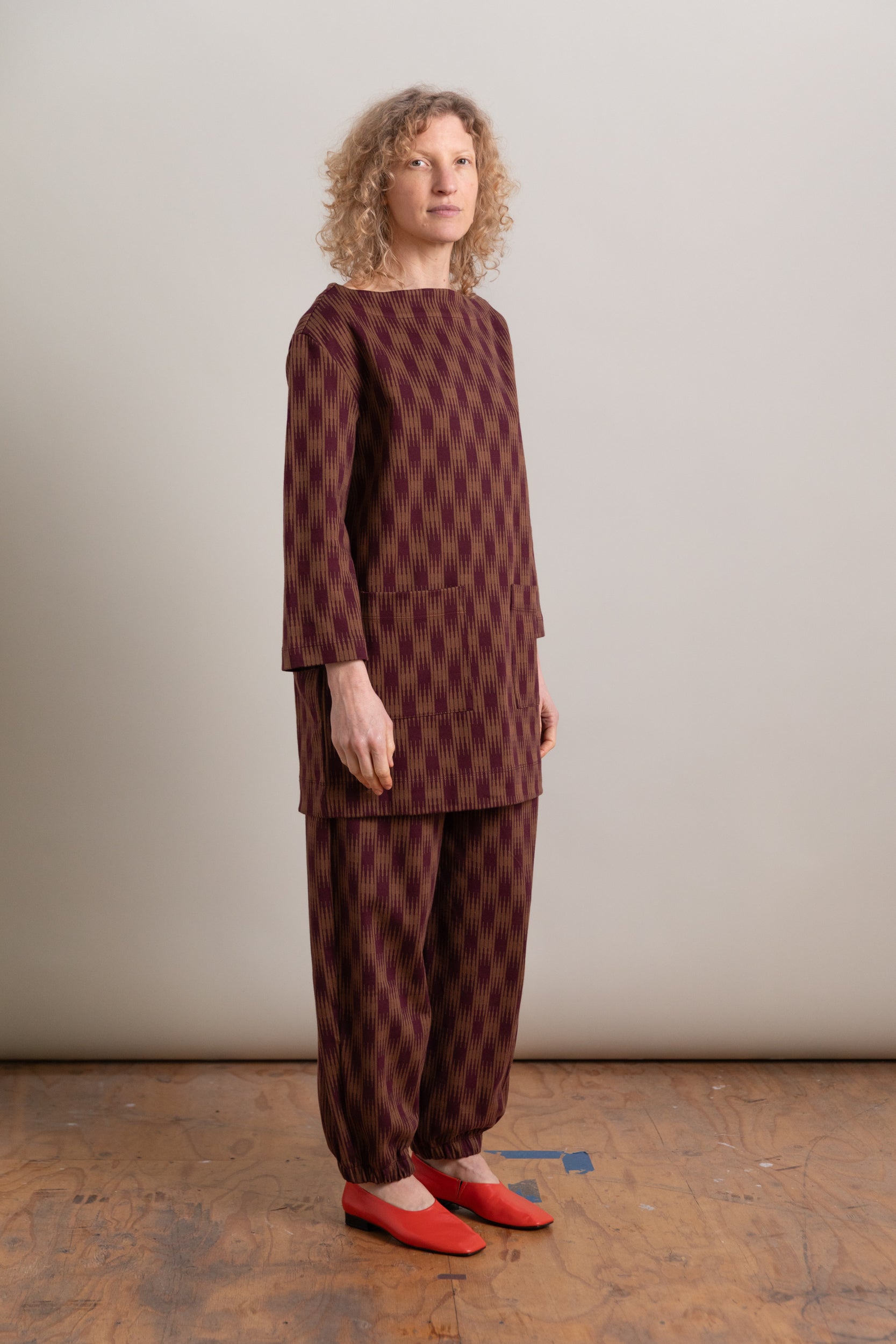 BRAM DRESS IN OMBRE CHECKS JERSEY