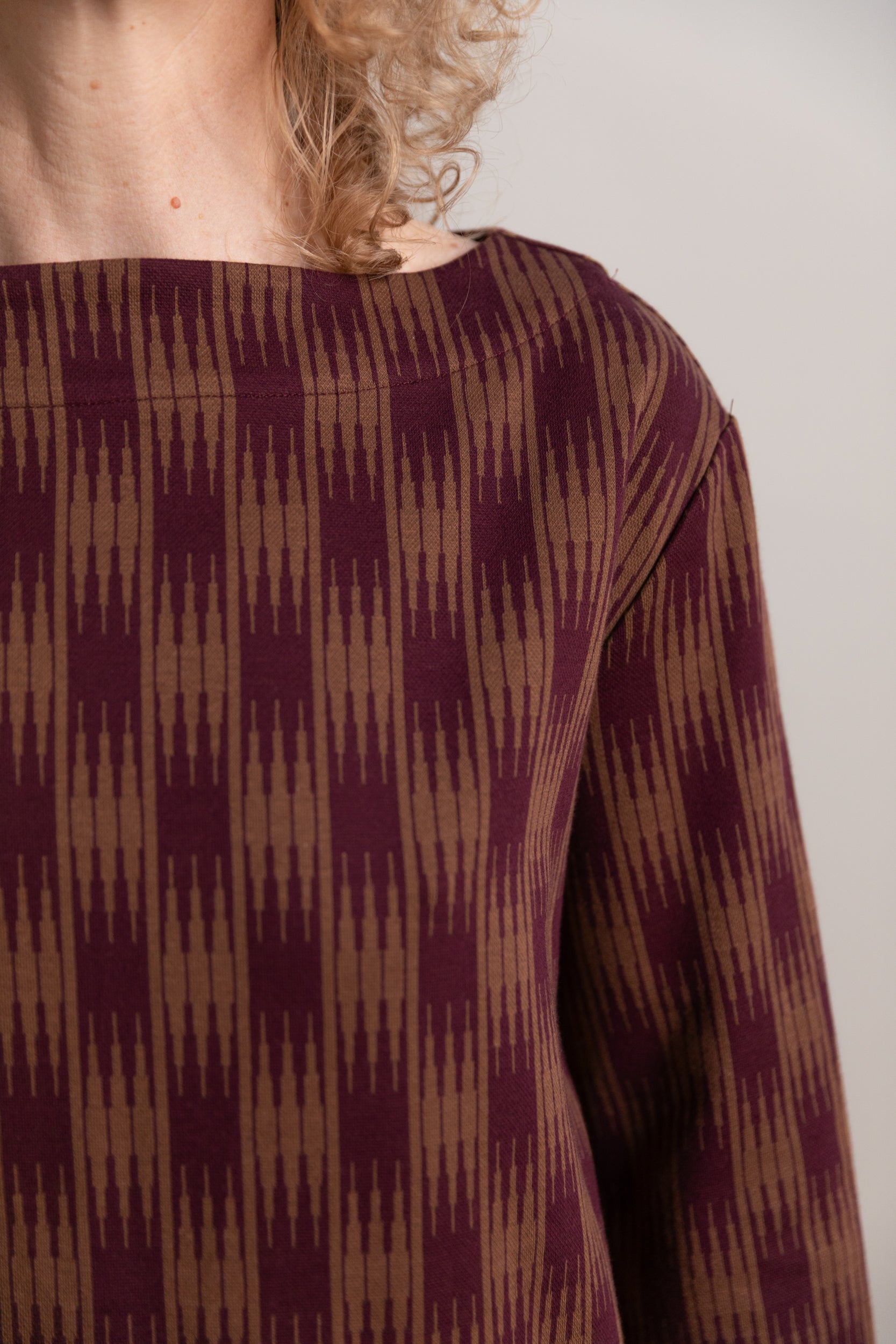 BRAM DRESS IN OMBRE CHECKS JERSEY