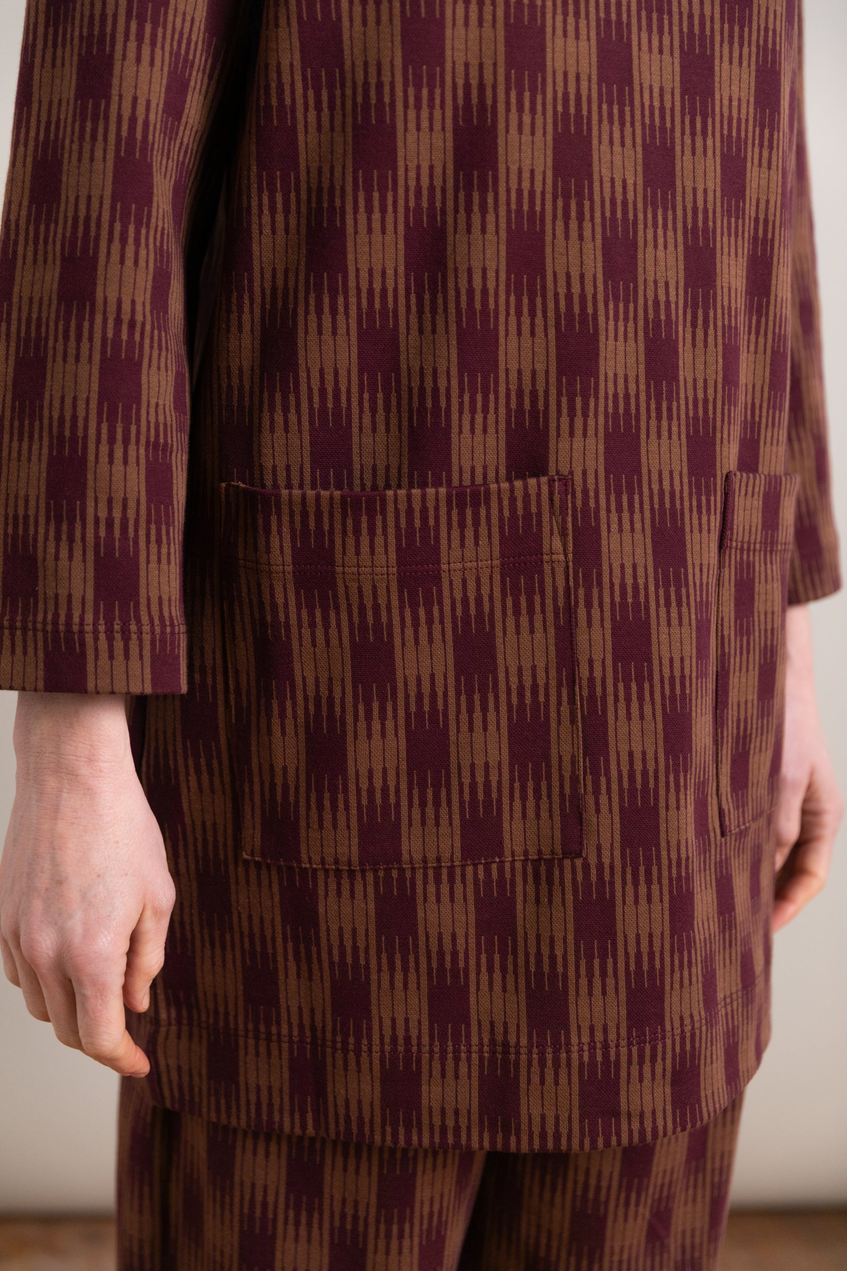 BRAM DRESS IN OMBRE CHECKS JERSEY