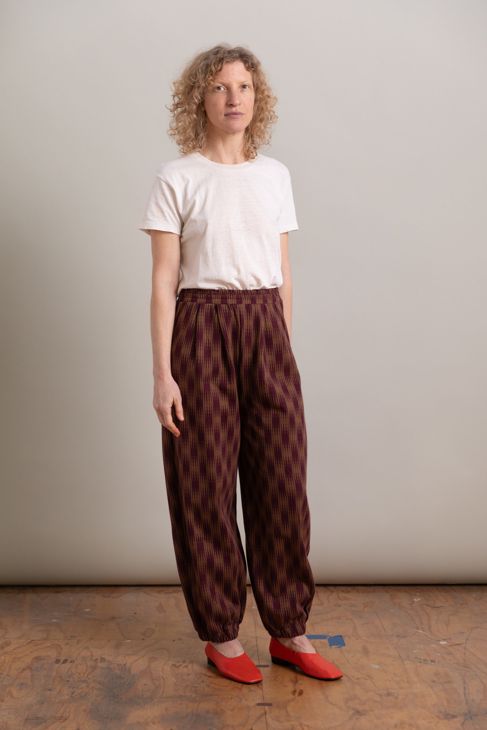 BRUNO PANTS IN OMBRE CHECKS JERSEY