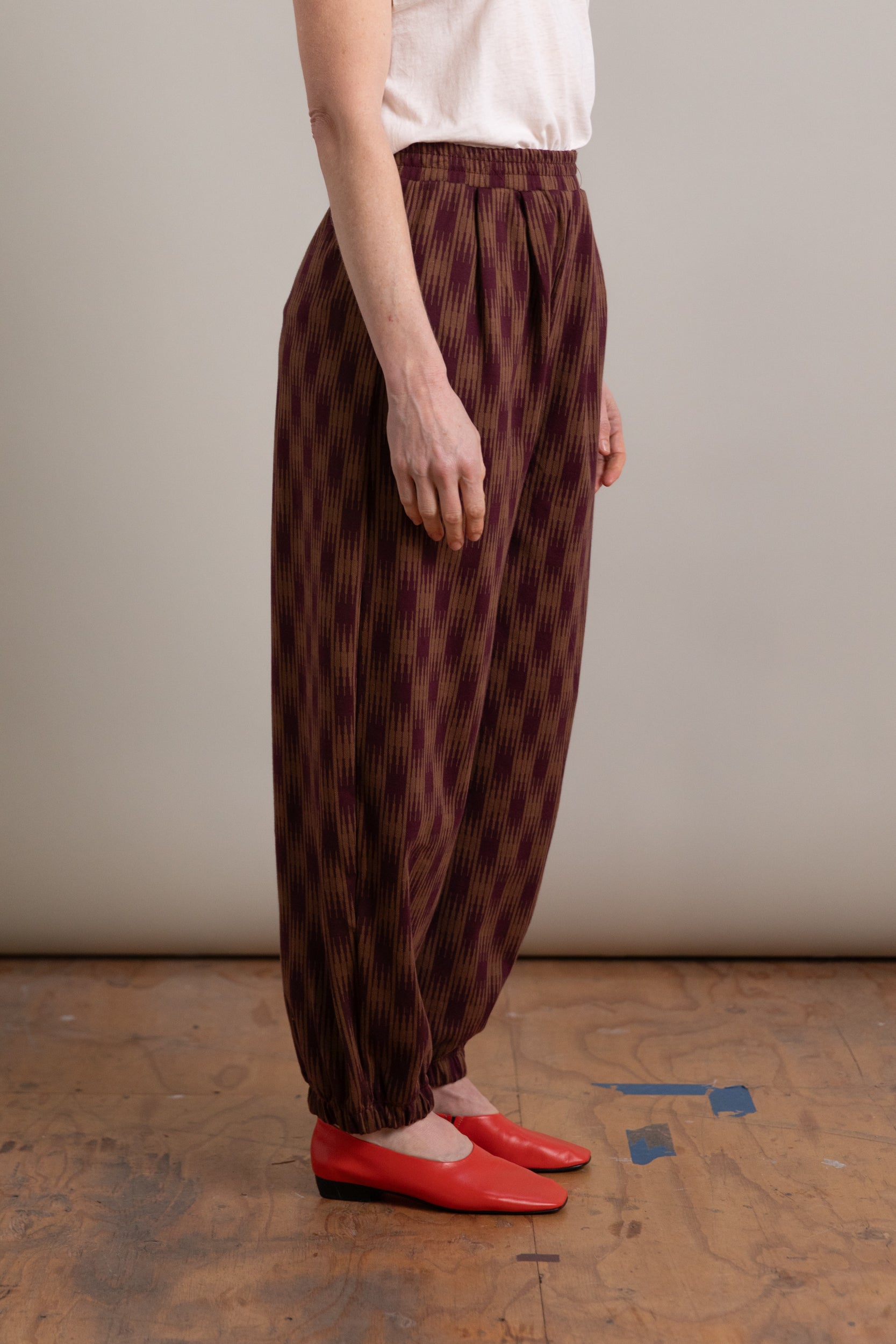 BRUNO PANTS IN OMBRE CHECKS JERSEY