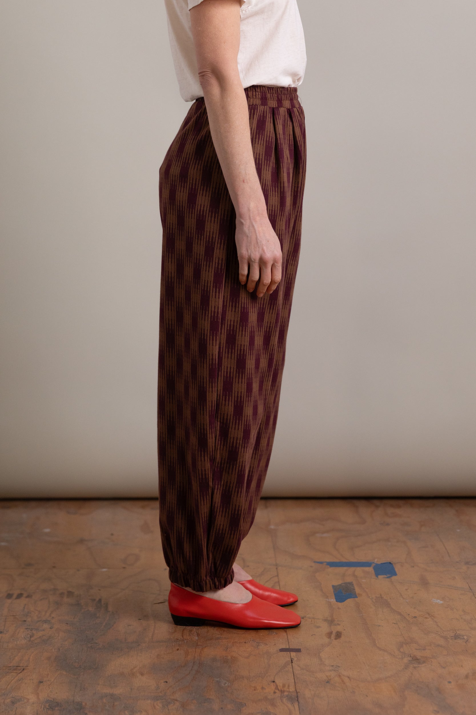 BRUNO PANTS IN OMBRE CHECKS JERSEY