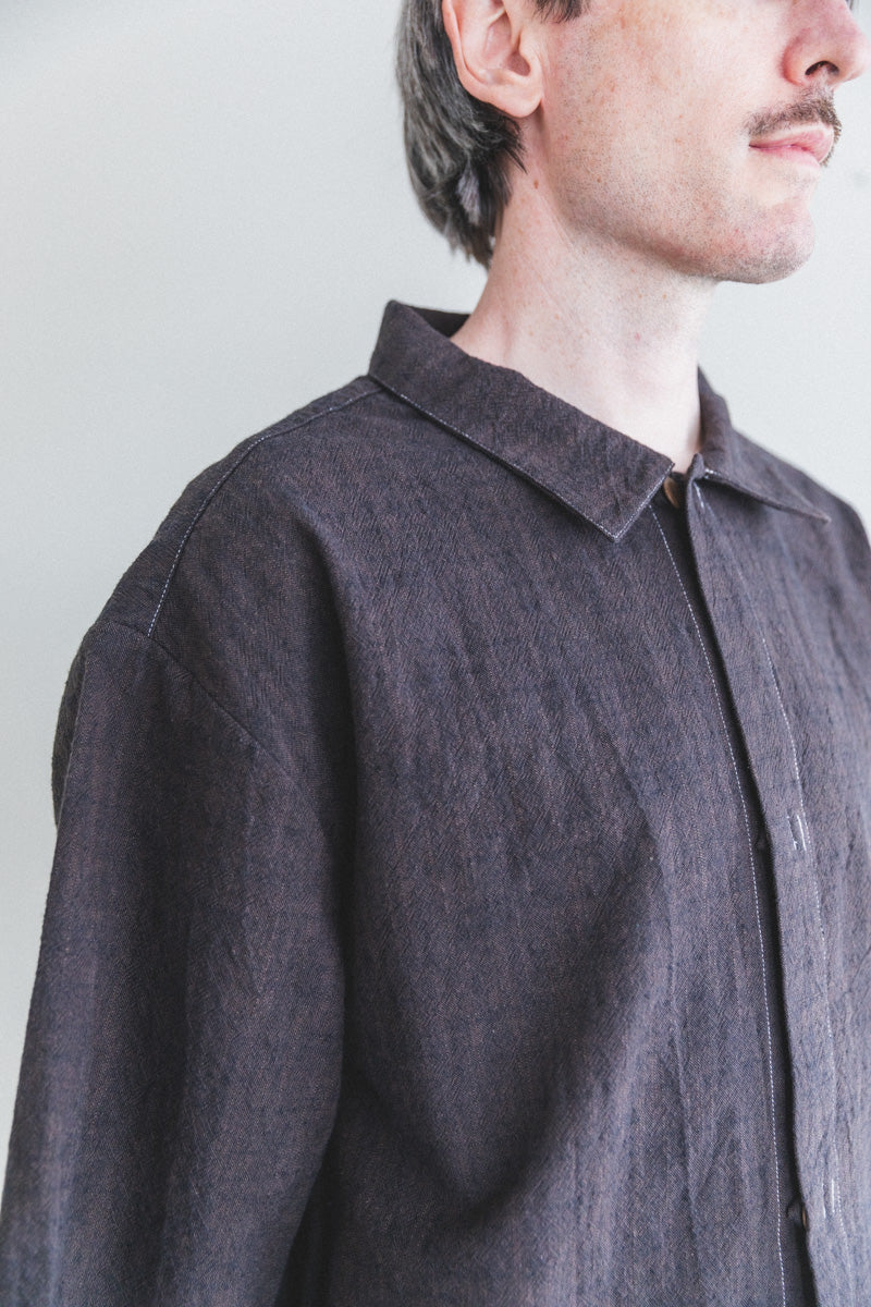 TACK SHIRT IN SPECKLED BROWN