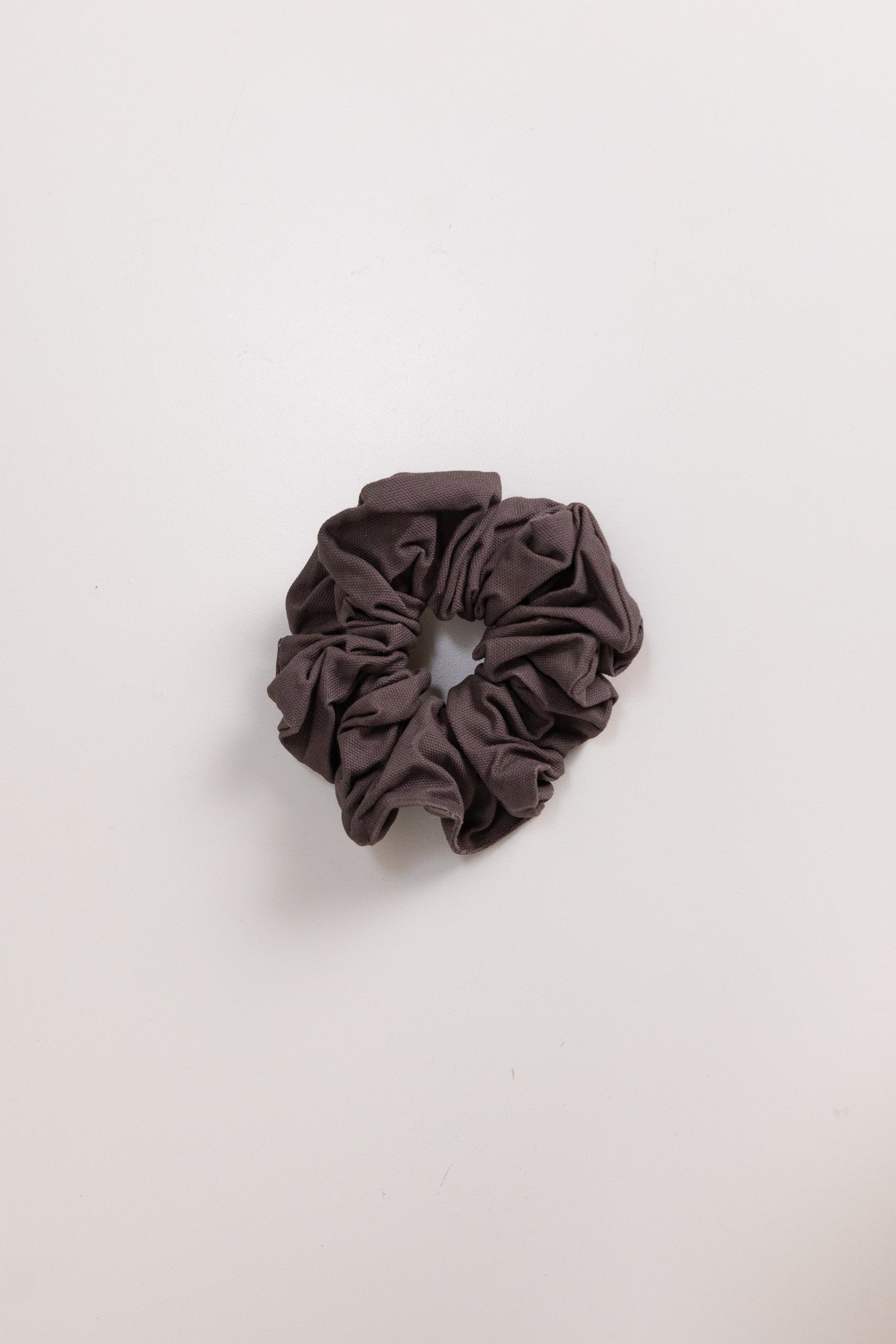 BROWN CANVAS SCRUNCHIE