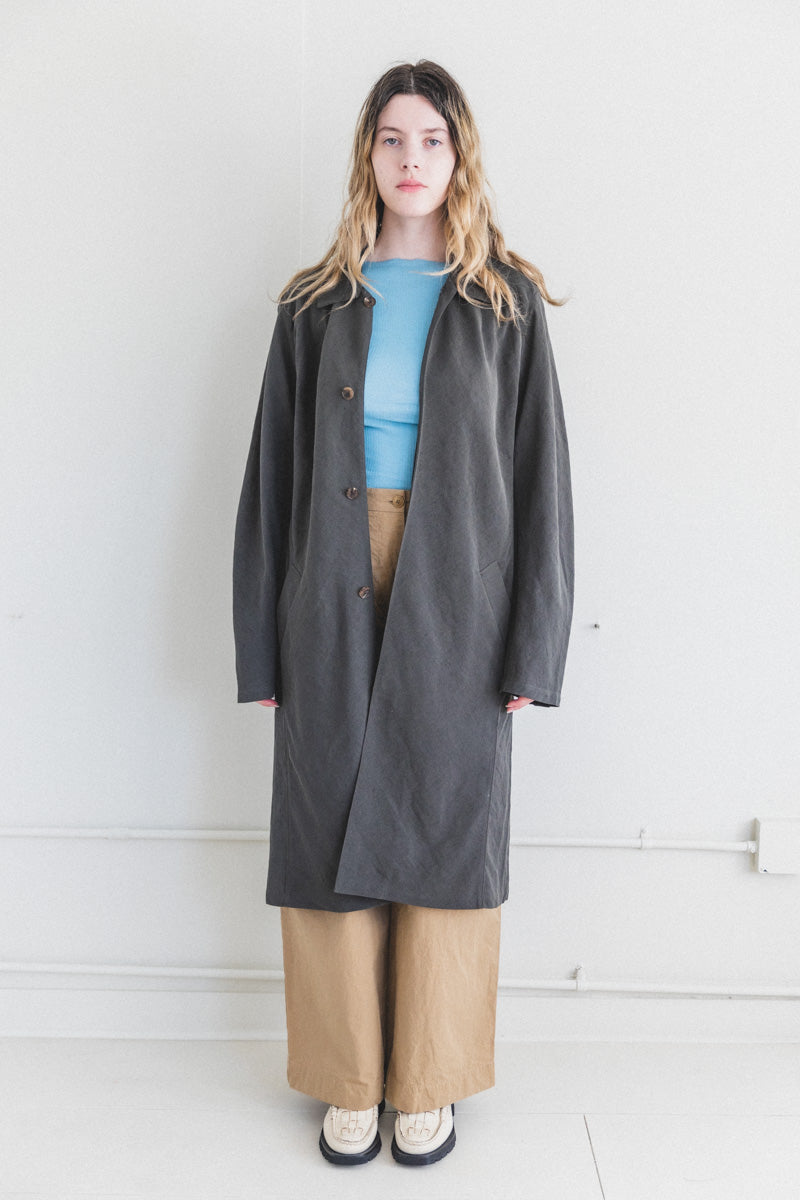 BOSFOR COAT IN KERSEY LINEN