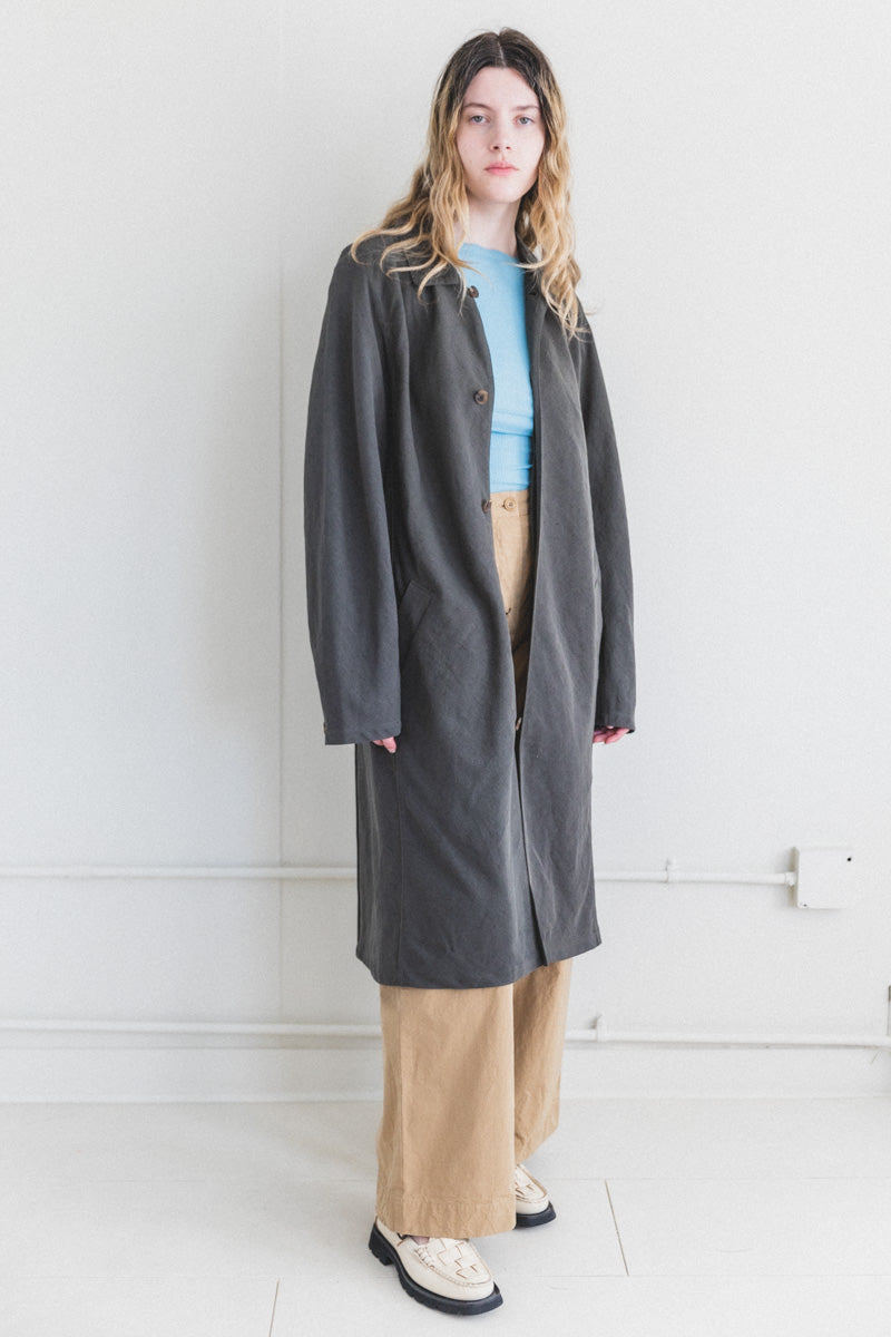 BOSFOR COAT IN KERSEY LINEN