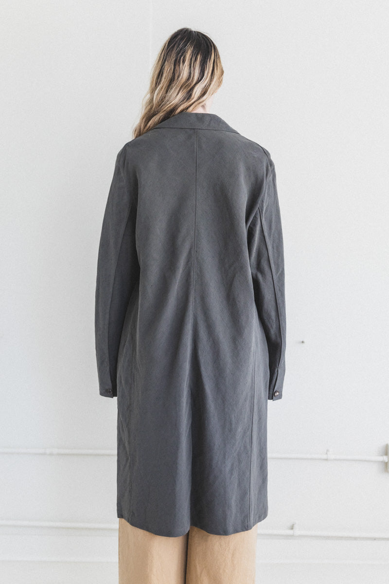 BOSFOR COAT IN KERSEY LINEN