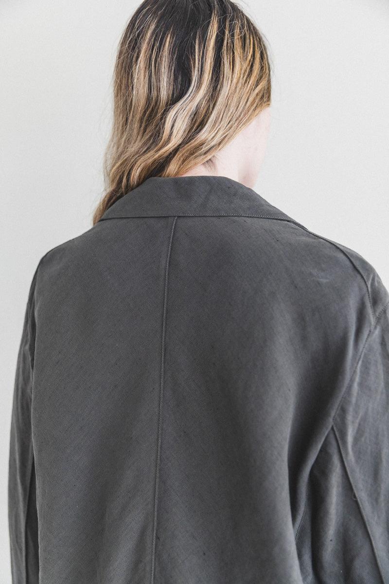 BOSFOR COAT IN KERSEY LINEN
