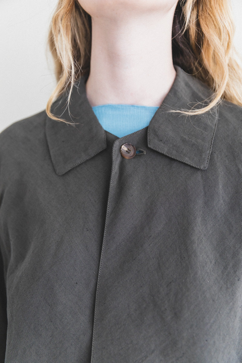 BOSFOR COAT IN KERSEY LINEN