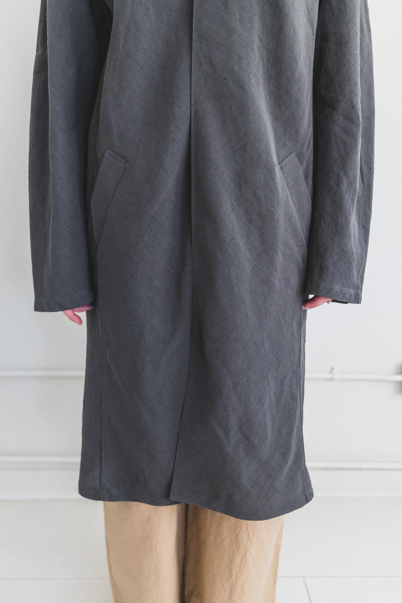 BOSFOR COAT IN KERSEY LINEN