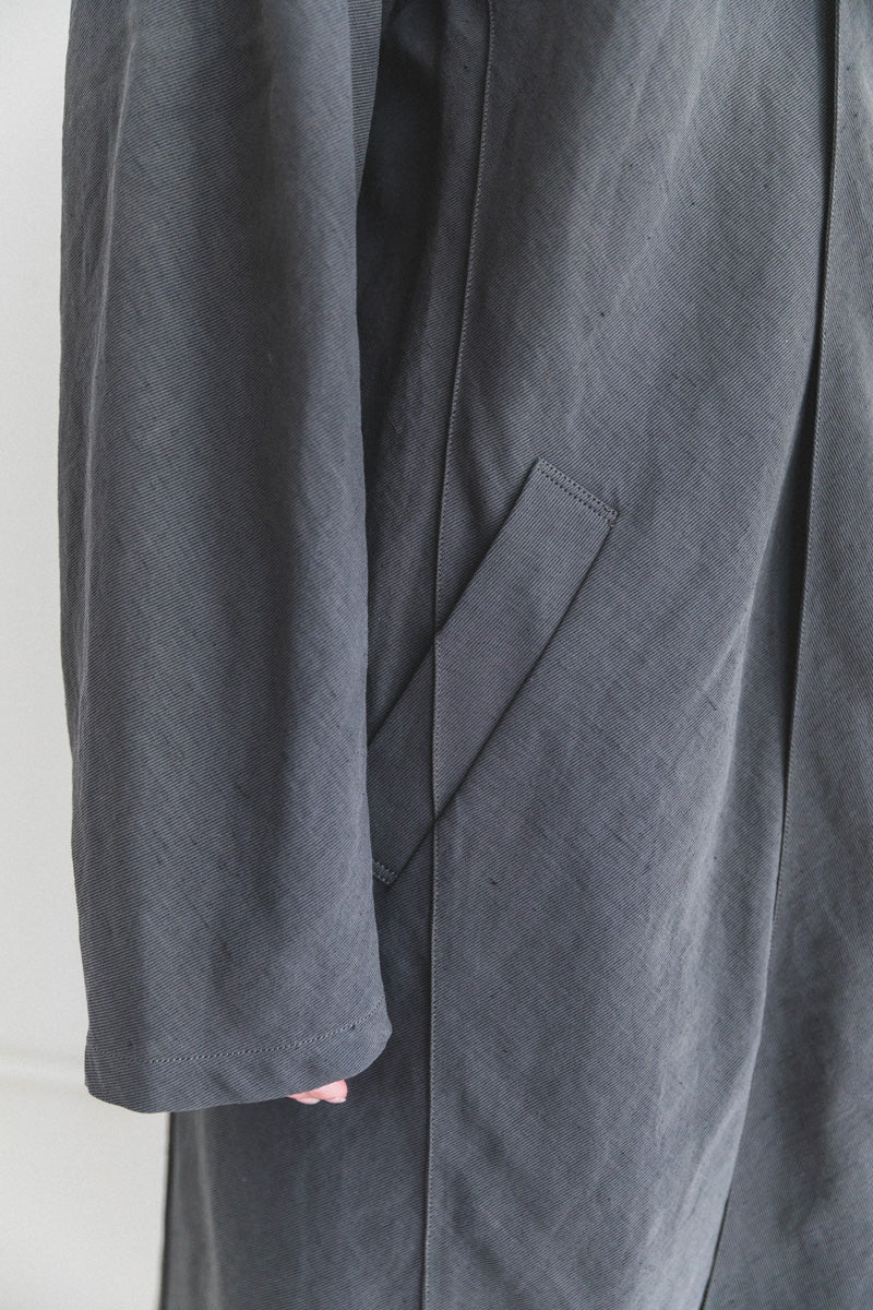 BOSFOR COAT IN KERSEY LINEN